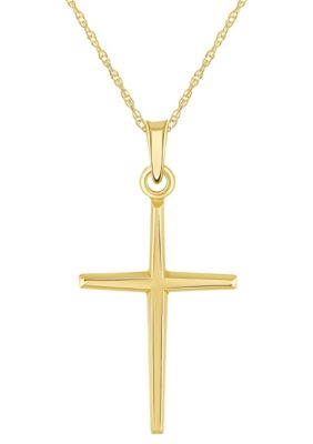 Belk & Co. 14K Yellow Gold Cross Pendant Necklace | belk