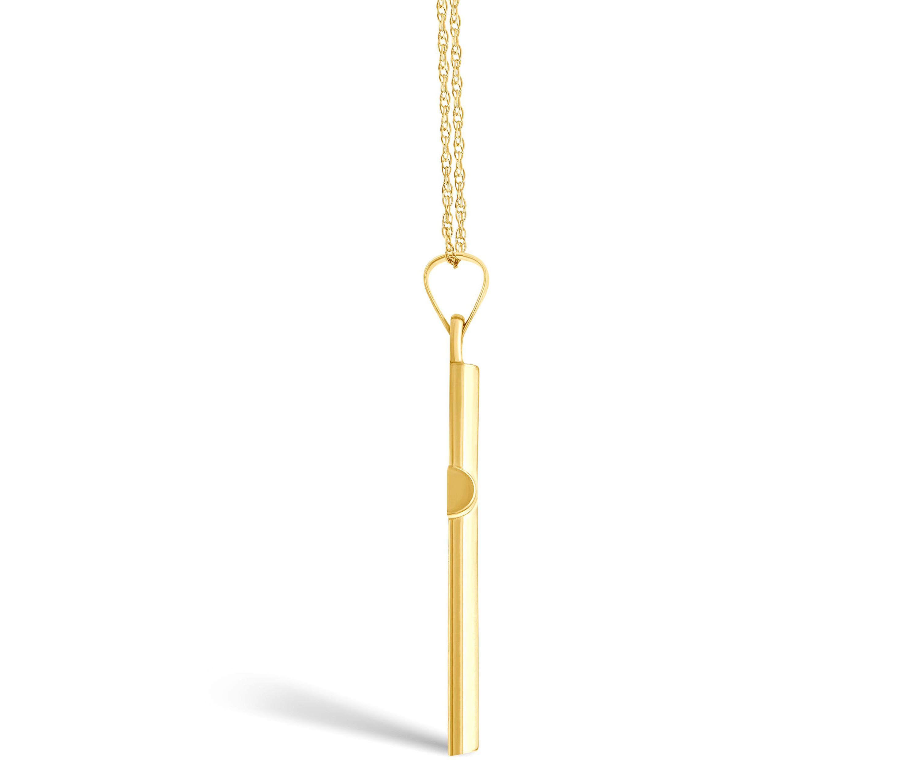 14K White Gold Cross Pendant Necklace