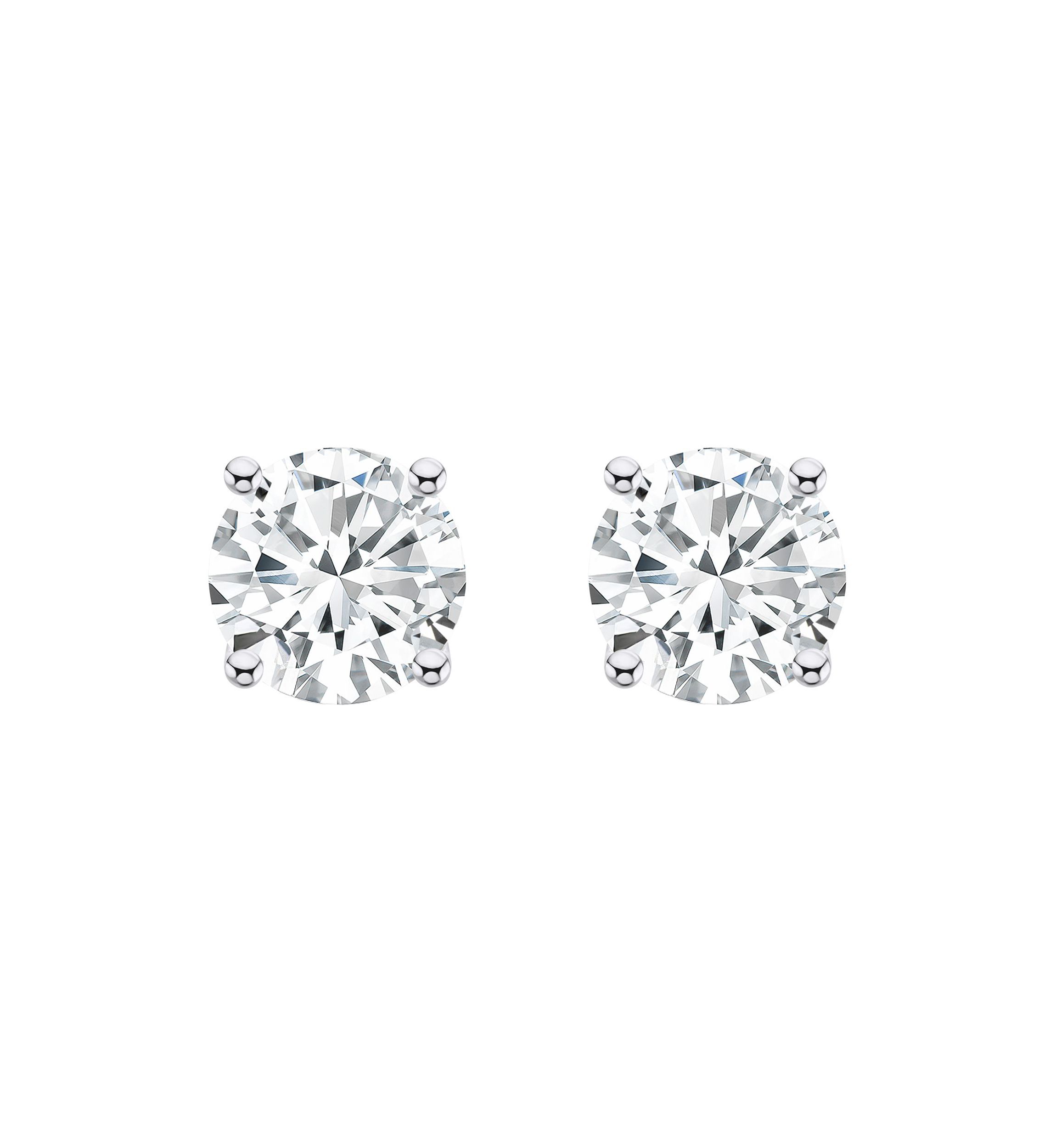 14K Yellow Gold 1 CTTW Round Diamond Stud Earrings