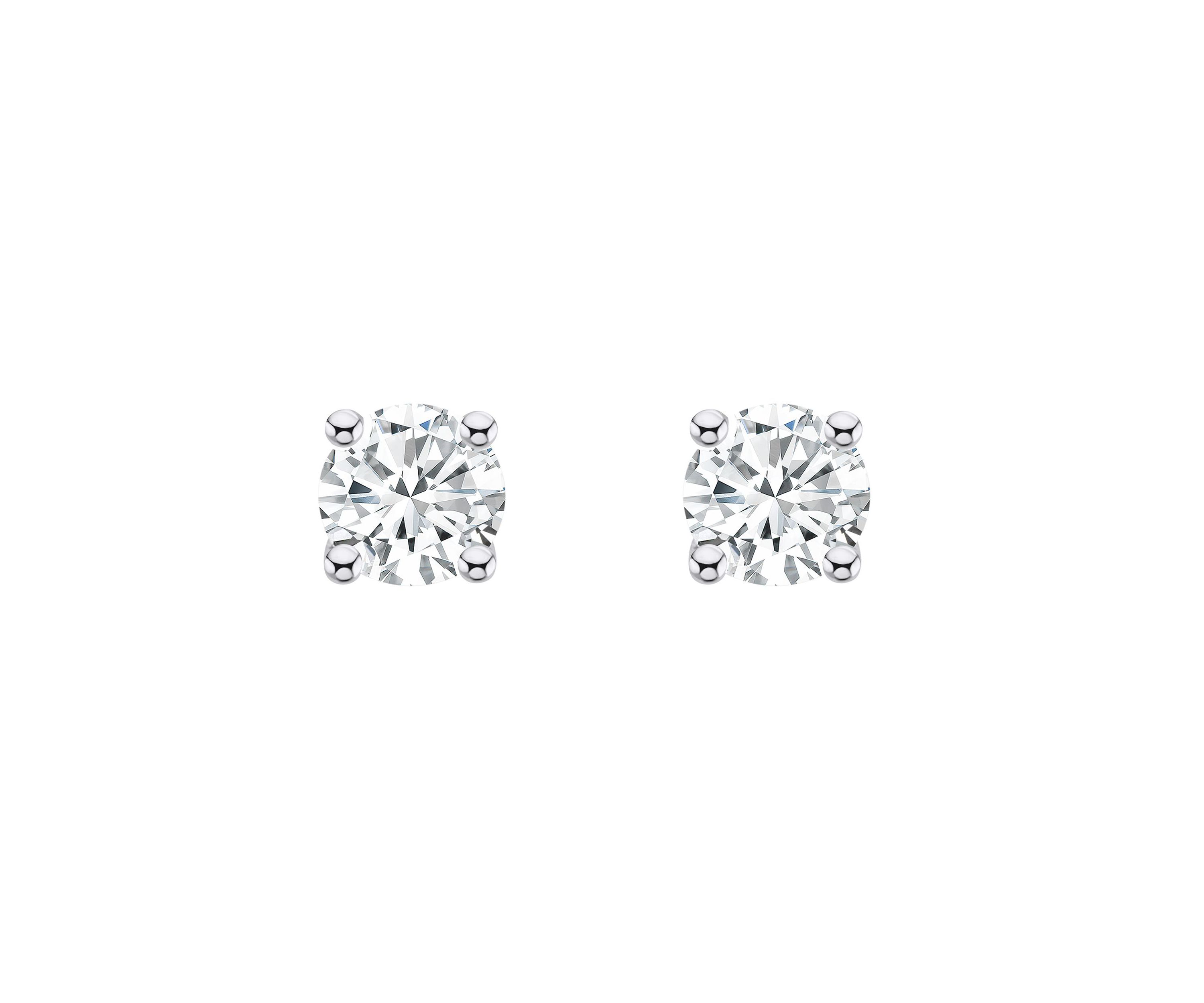14K Yellow Gold 1/4 CTTW Round Diamond Stud Earrings