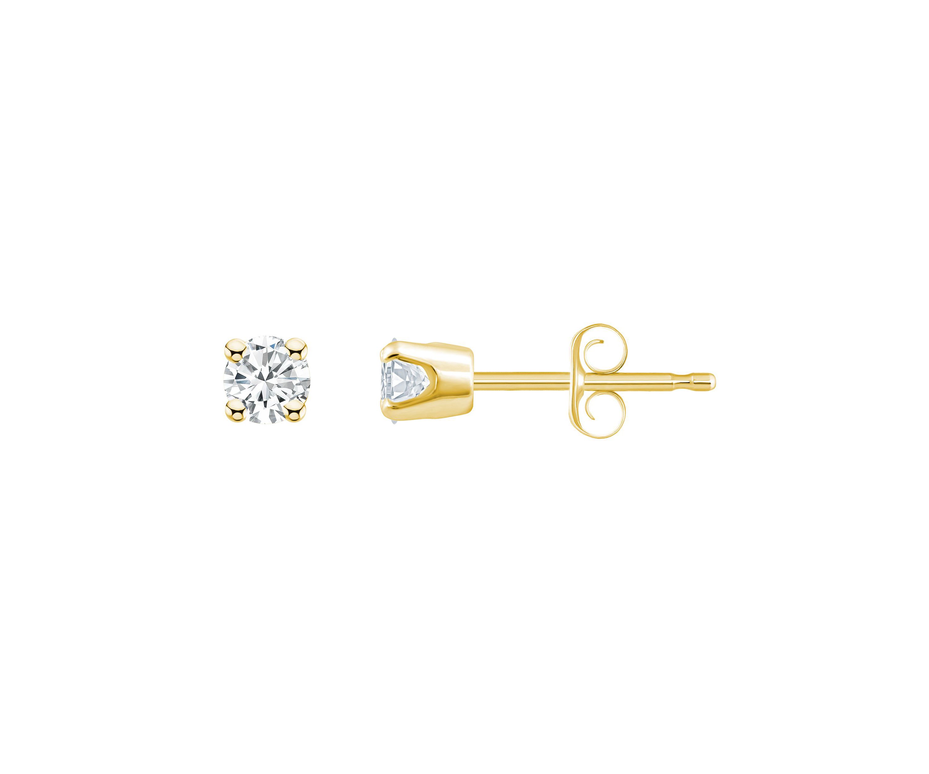 10K White Gold 1/4 CTTW Round Diamond Stud Earrings