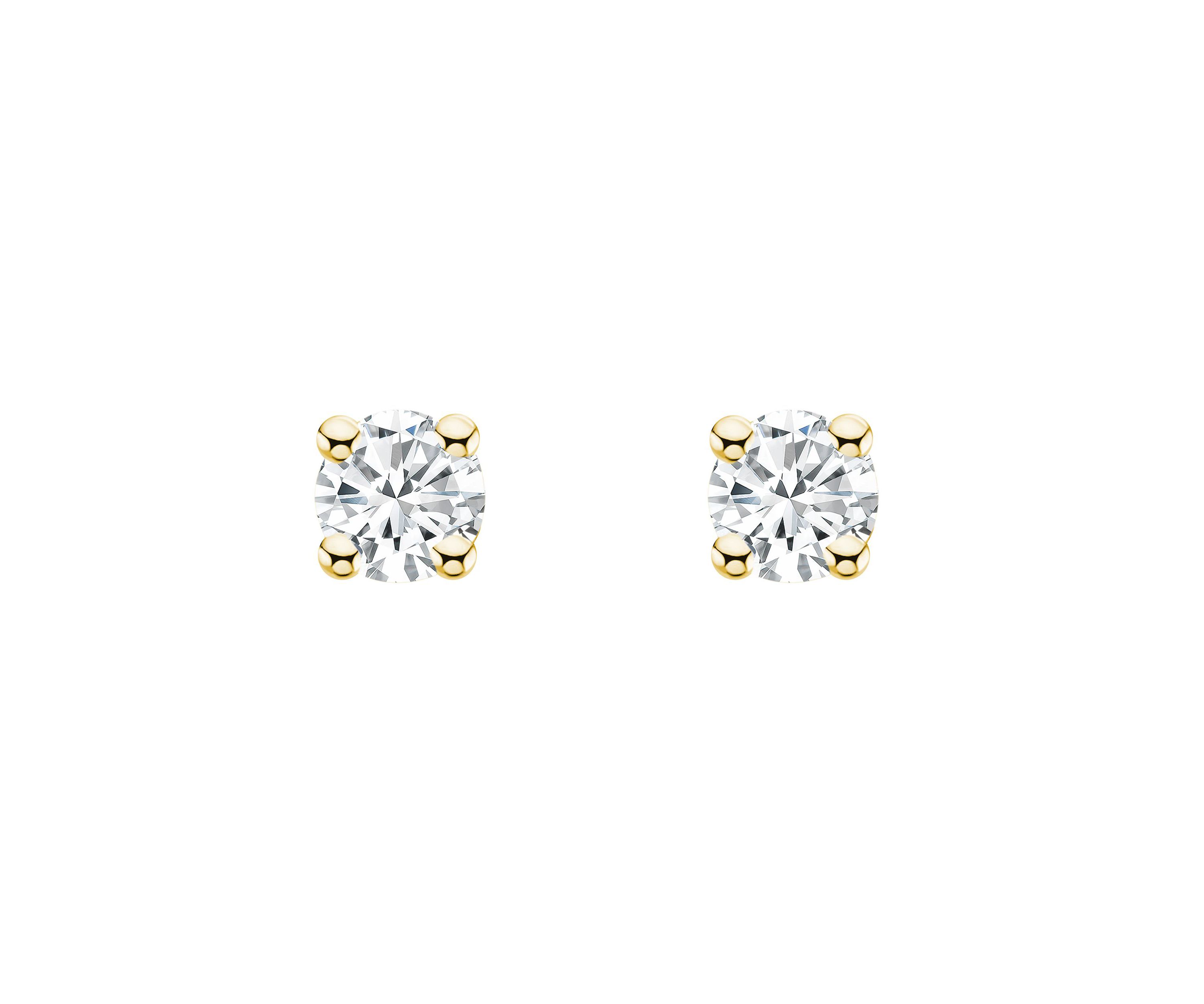 10K White Gold 1/4 CTTW Round Diamond Stud Earrings
