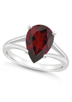Belk & Co Sterling Silver 12x8mm Pear Shape Gemstone Ring
