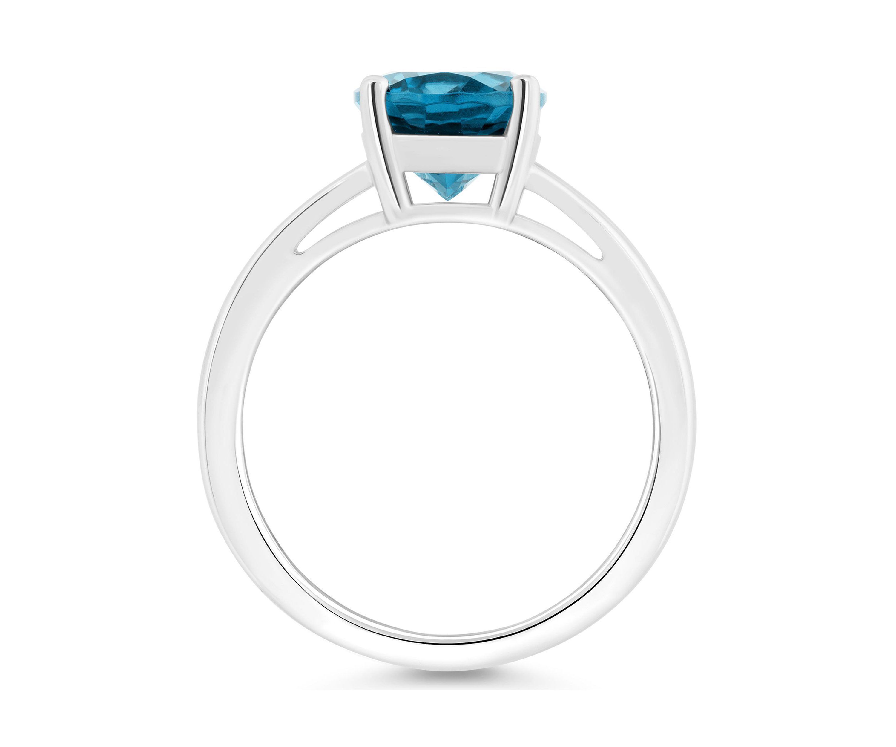 Sterling Silver 10x8mm Oval London Blue Topaz Ring