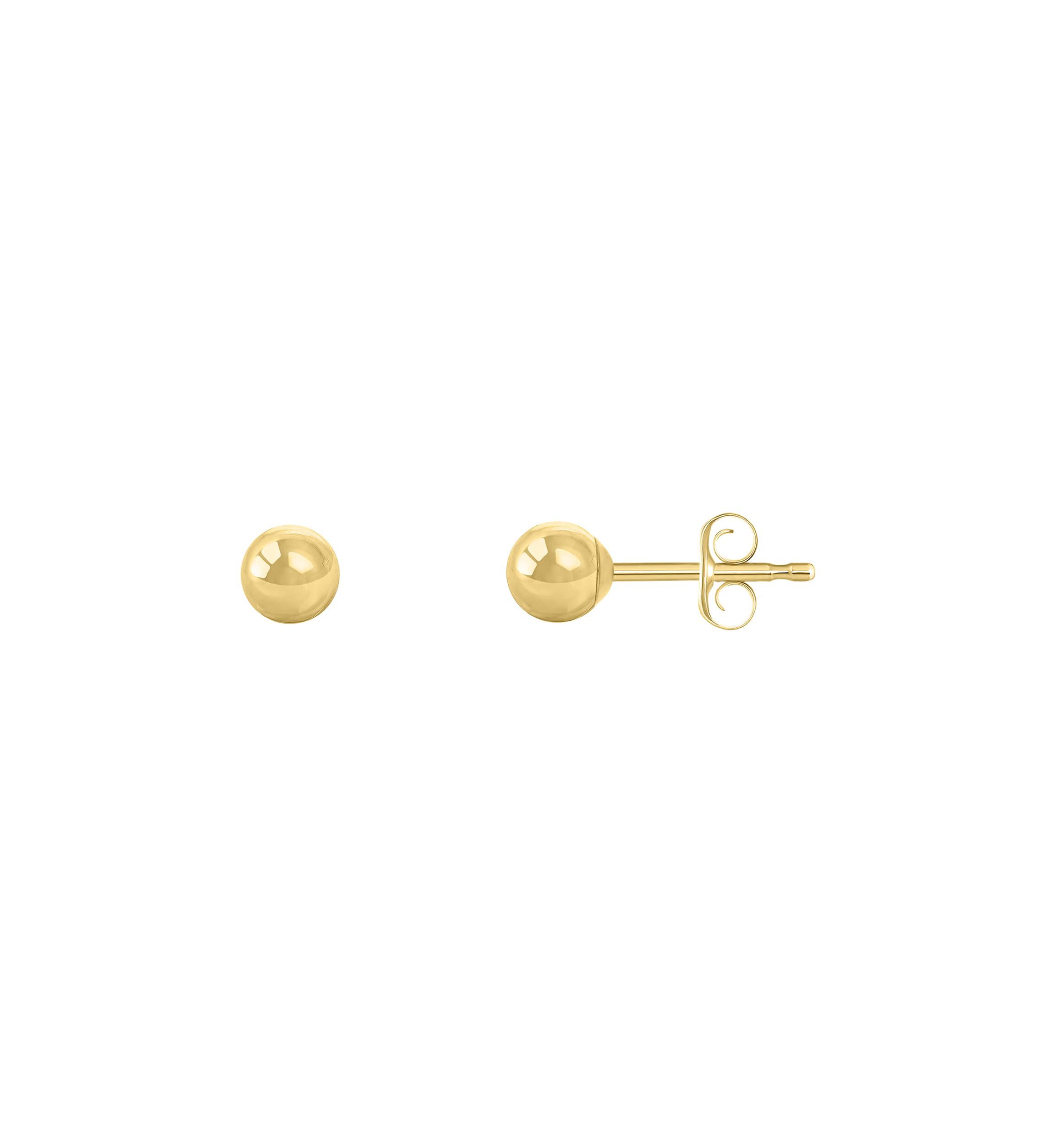 14K Rose Gold 4mm Ball Stud Earrings