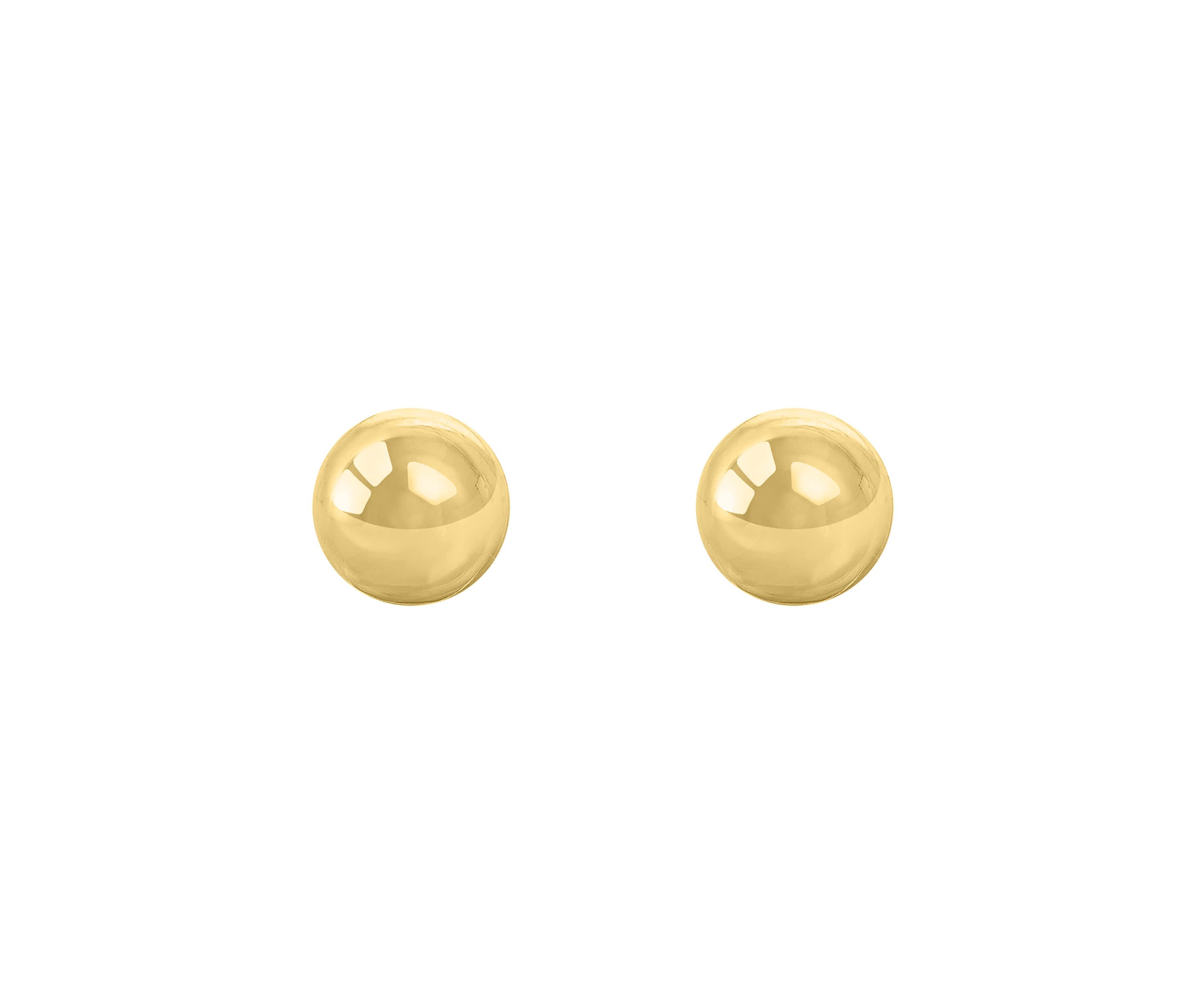 14K White Gold 9mm Ball Stud Earrings