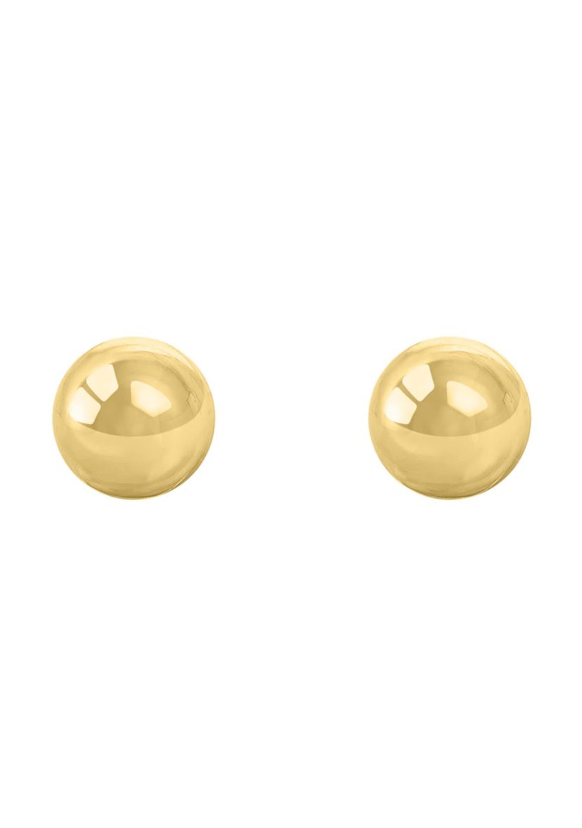 14K White Gold 9mm Ball Stud Earrings