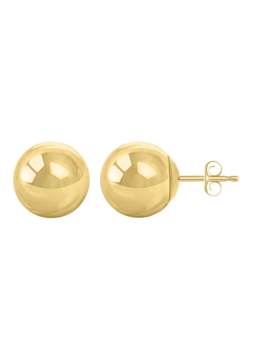 14K Rose Gold 10mm Ball Stud Earrings