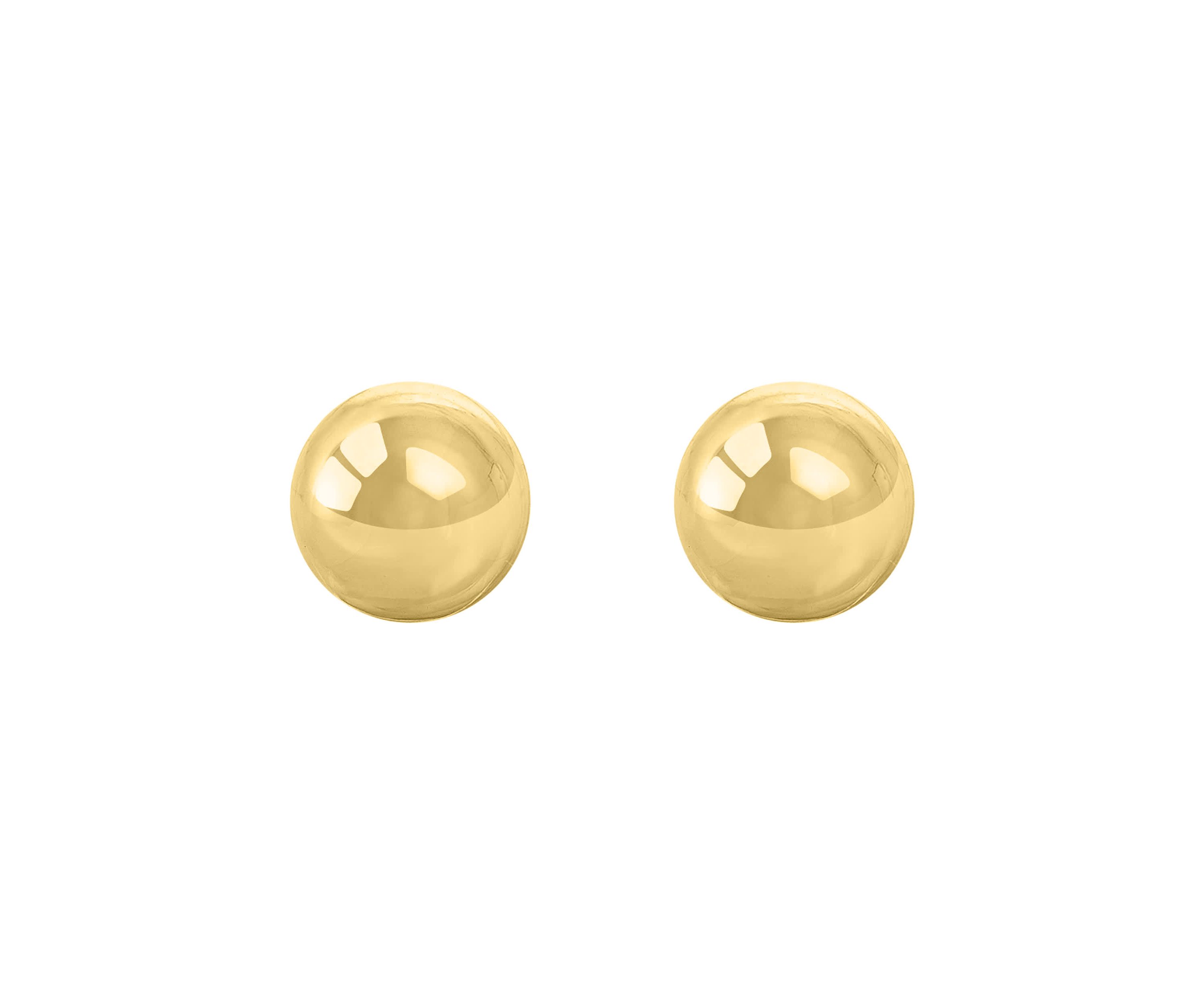 14K Rose Gold 10mm Ball Stud Earrings