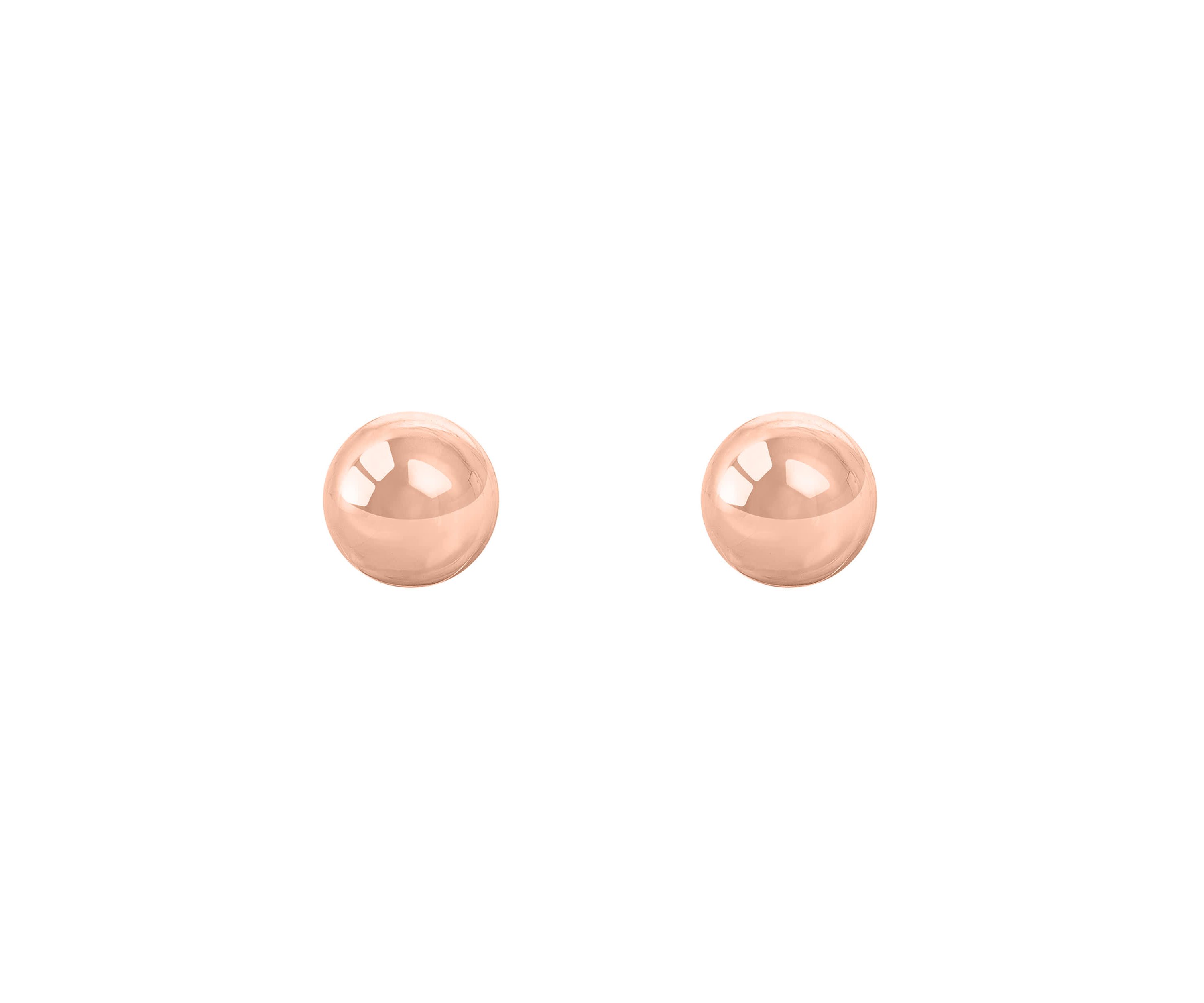14K White Gold 8mm Ball Stud Earrings