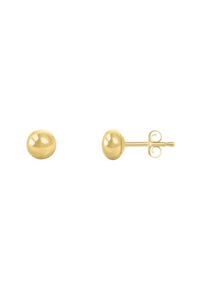 14K Rose Gold 5mm Button Stud Earrings