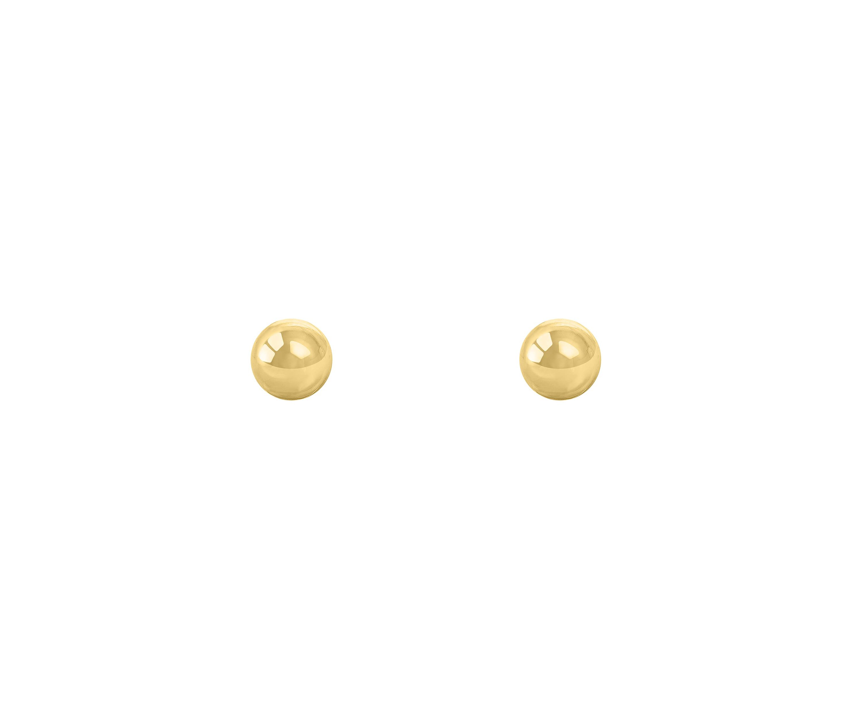 14K Rose Gold 5mm Button Stud Earrings