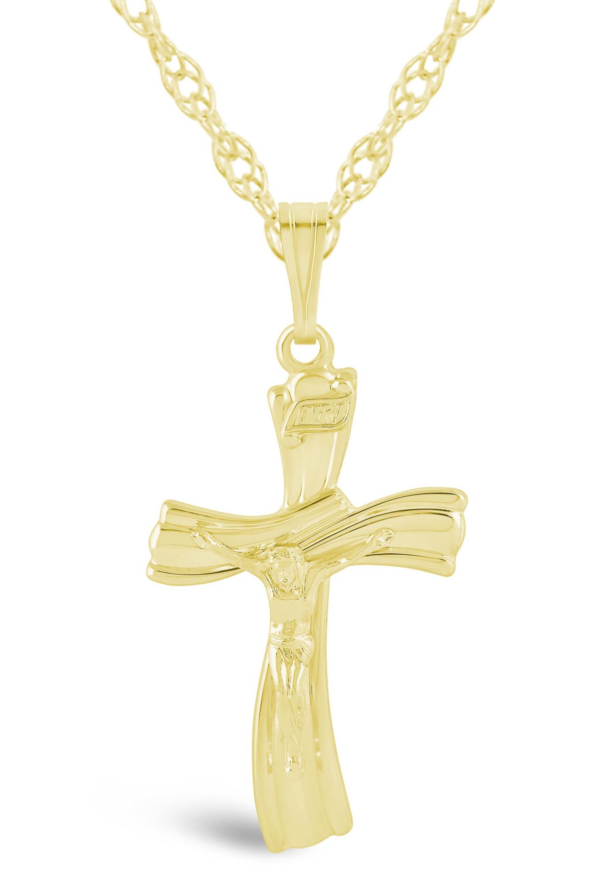 Sterling Silver Crucifix Cross Pendant Necklace