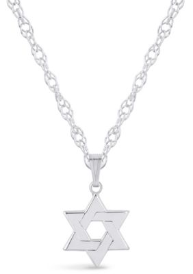 Belk & Co Sterling Silver Star of David Pendant Necklace