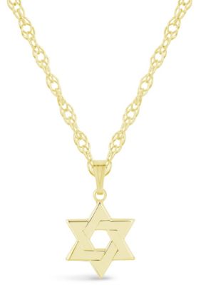 Belk & Co Sterling Silver Star of David Pendant Necklace
