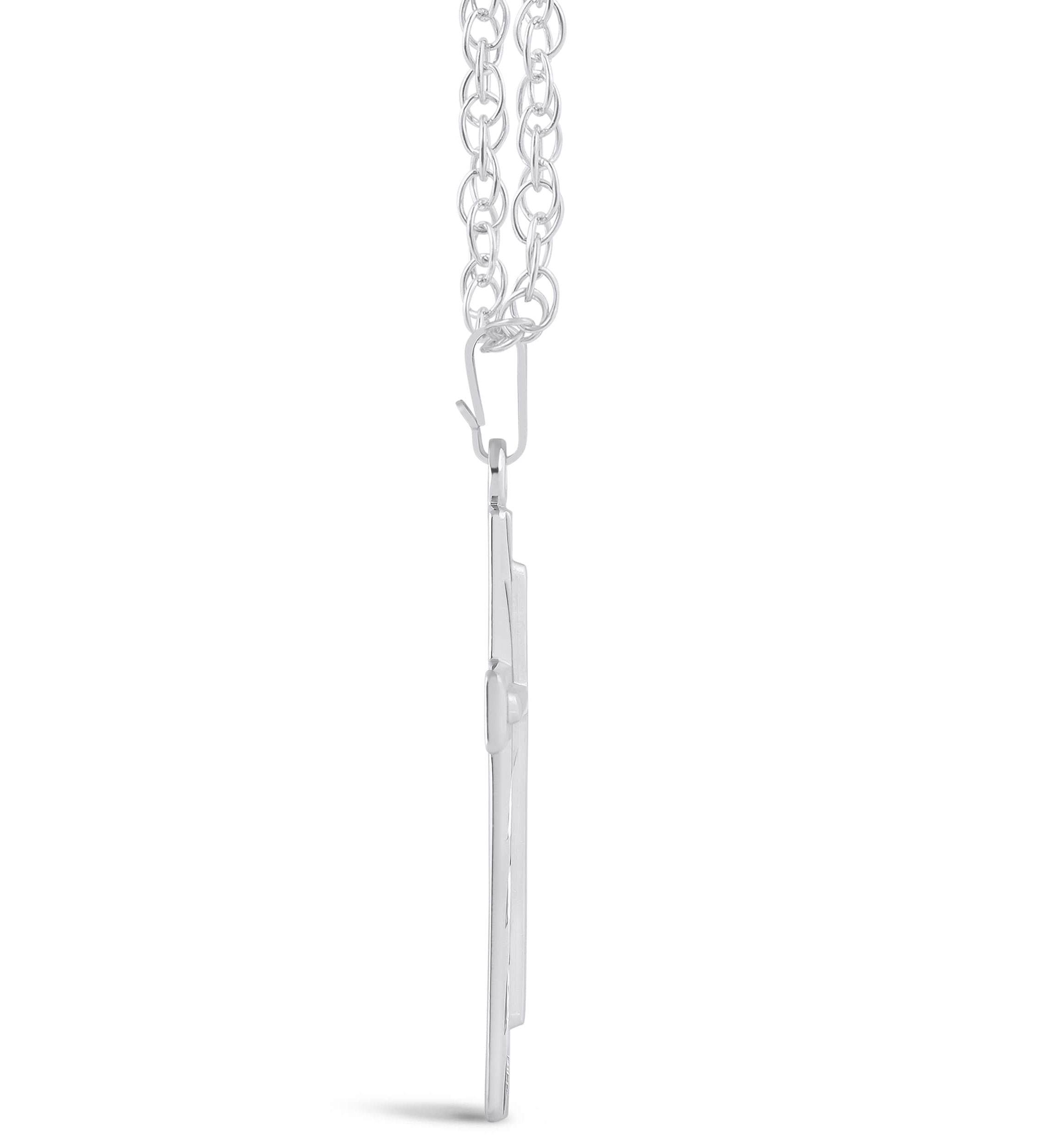 Sterling Silver/14K Yellow Gold Plated Cross Pendant Necklace