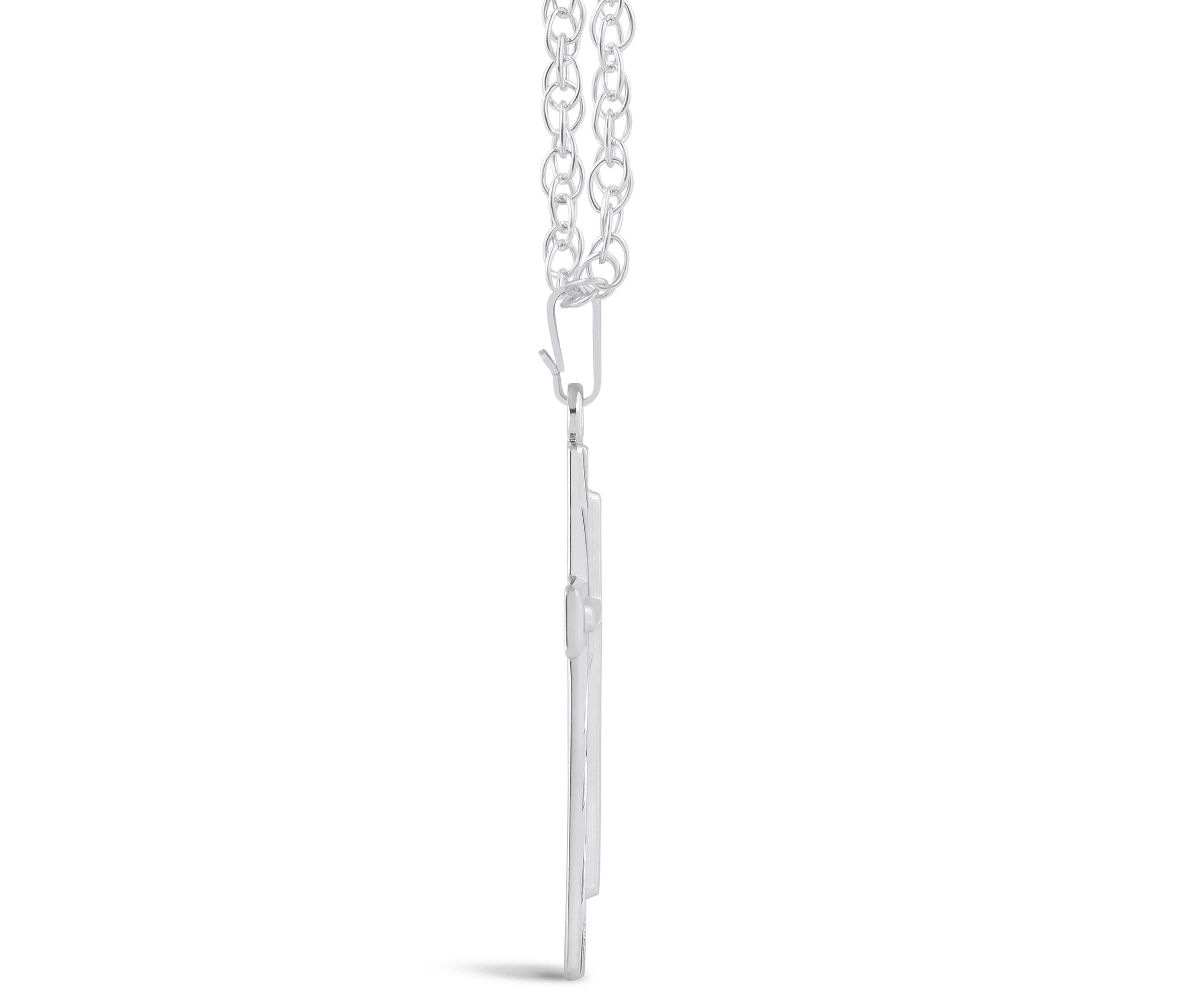 Sterling Silver/14K Yellow Gold Plated Cross Pendant Necklace