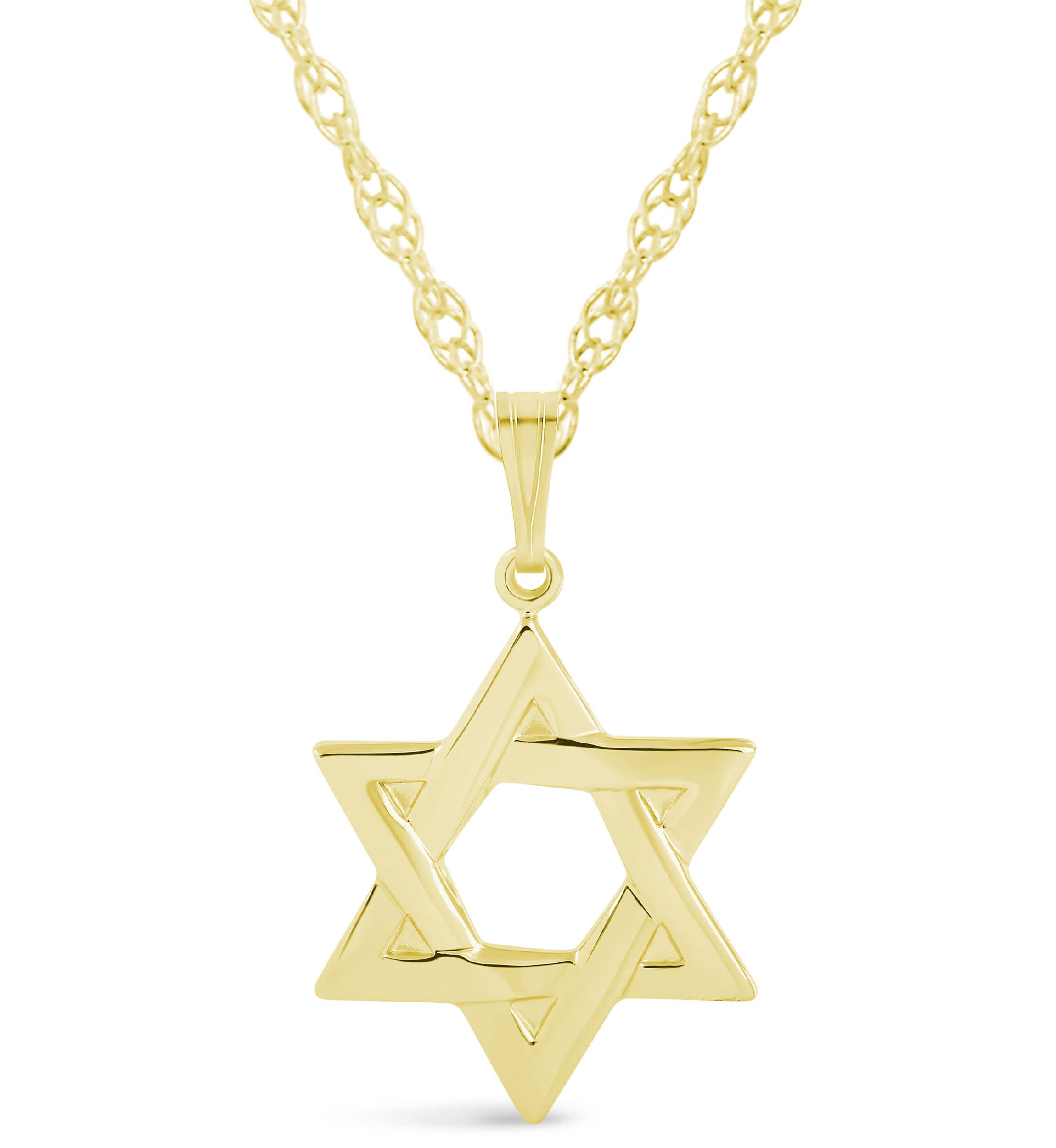 Sterling Silver Star of David Pendant Necklace