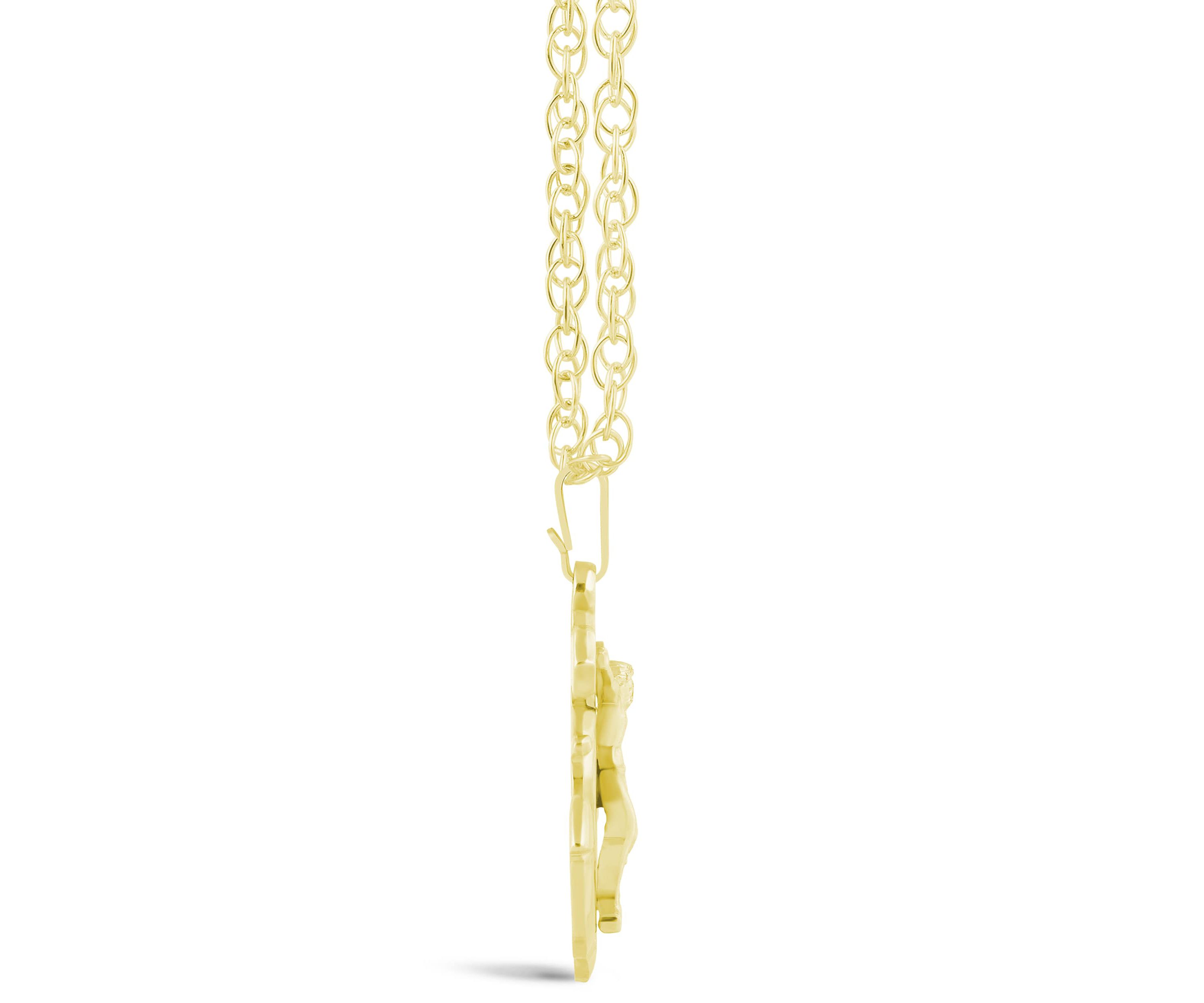 Sterling Silver Anchor Crucifix Pendant Necklace
