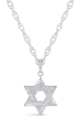 Belk & Co Sterling Silver Star of David Pendant Necklace