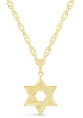 Belk & Co Sterling Silver Star of David Pendant Necklace