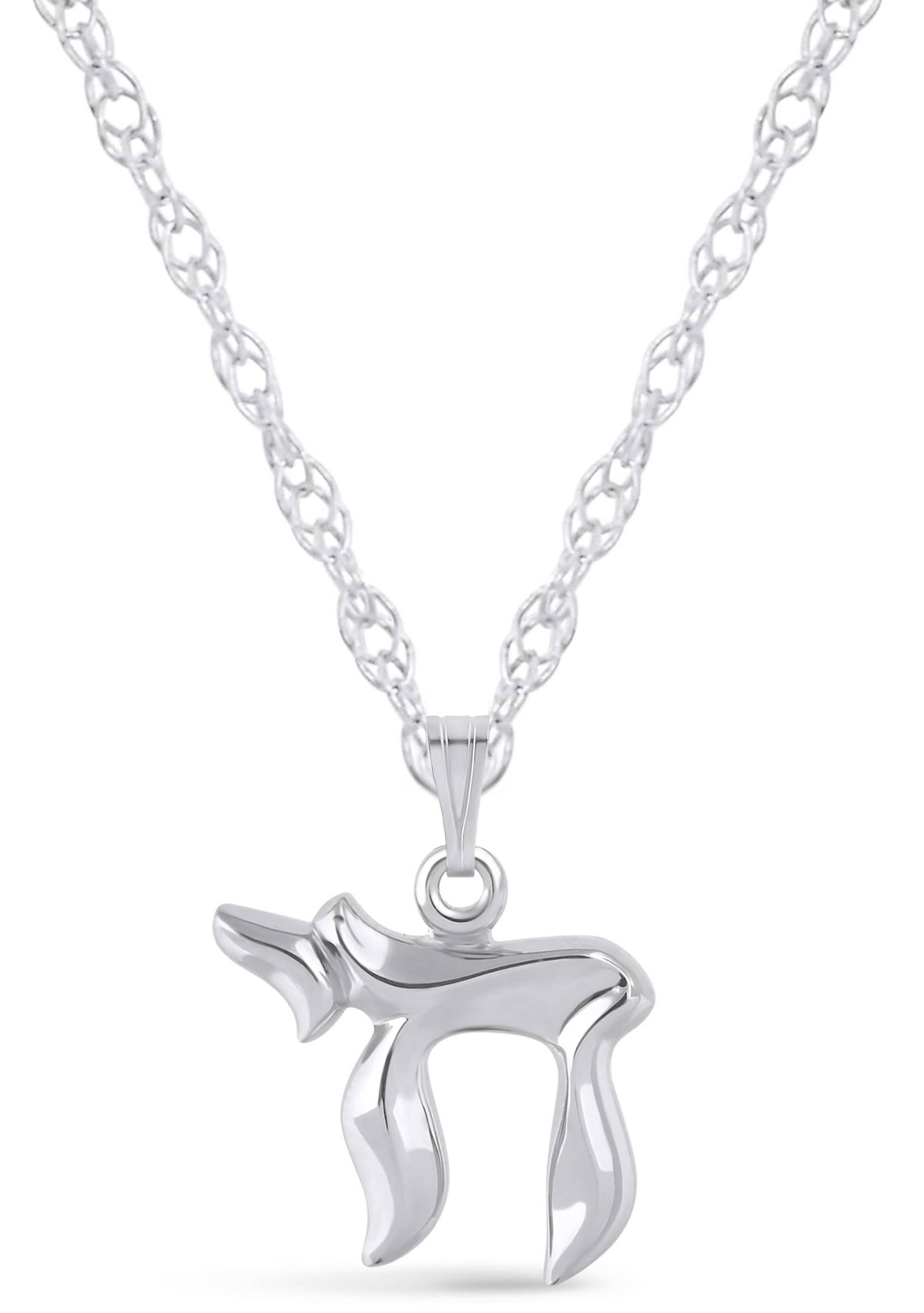 Sterling Silver Chai Pendant Necklace