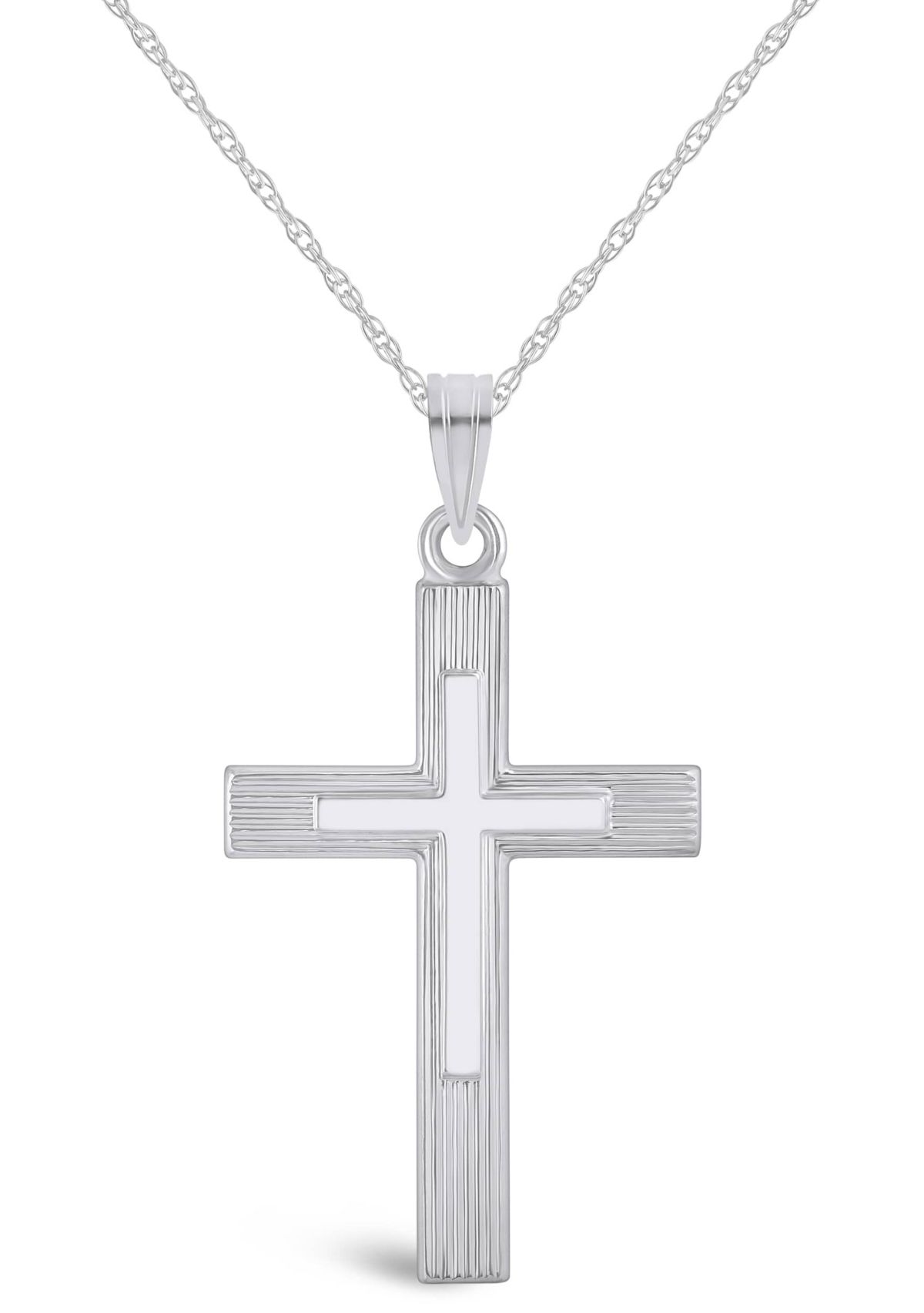 14K Yellow Gold Cross Pendant Necklace