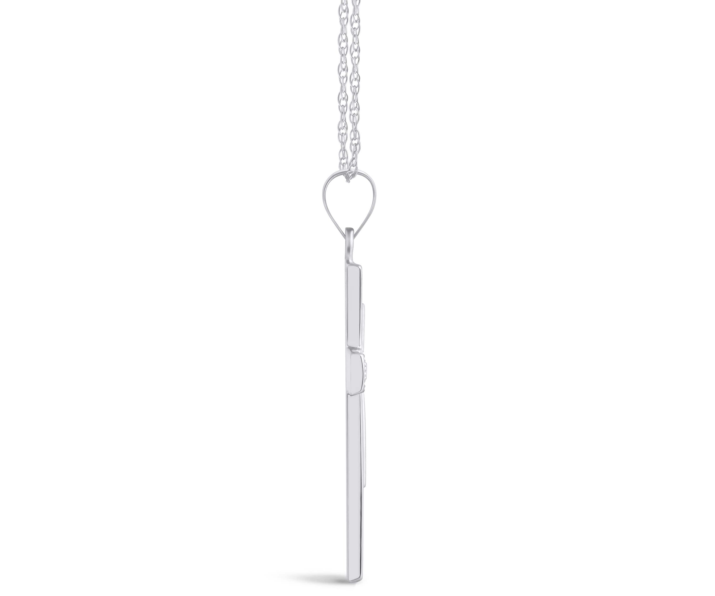 14K Yellow Gold Cross Pendant Necklace