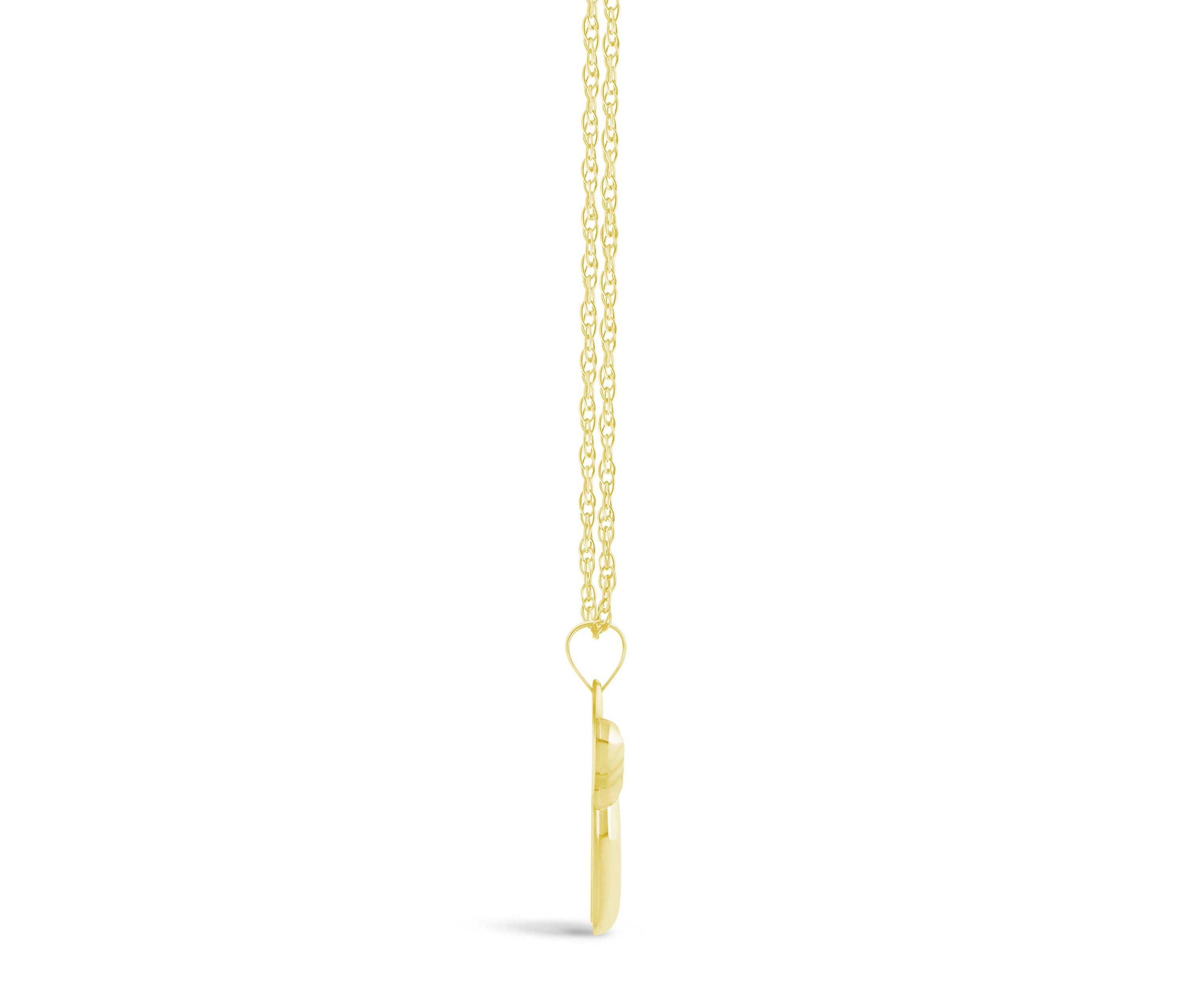 14K Yellow Gold Chai Pendant Necklace