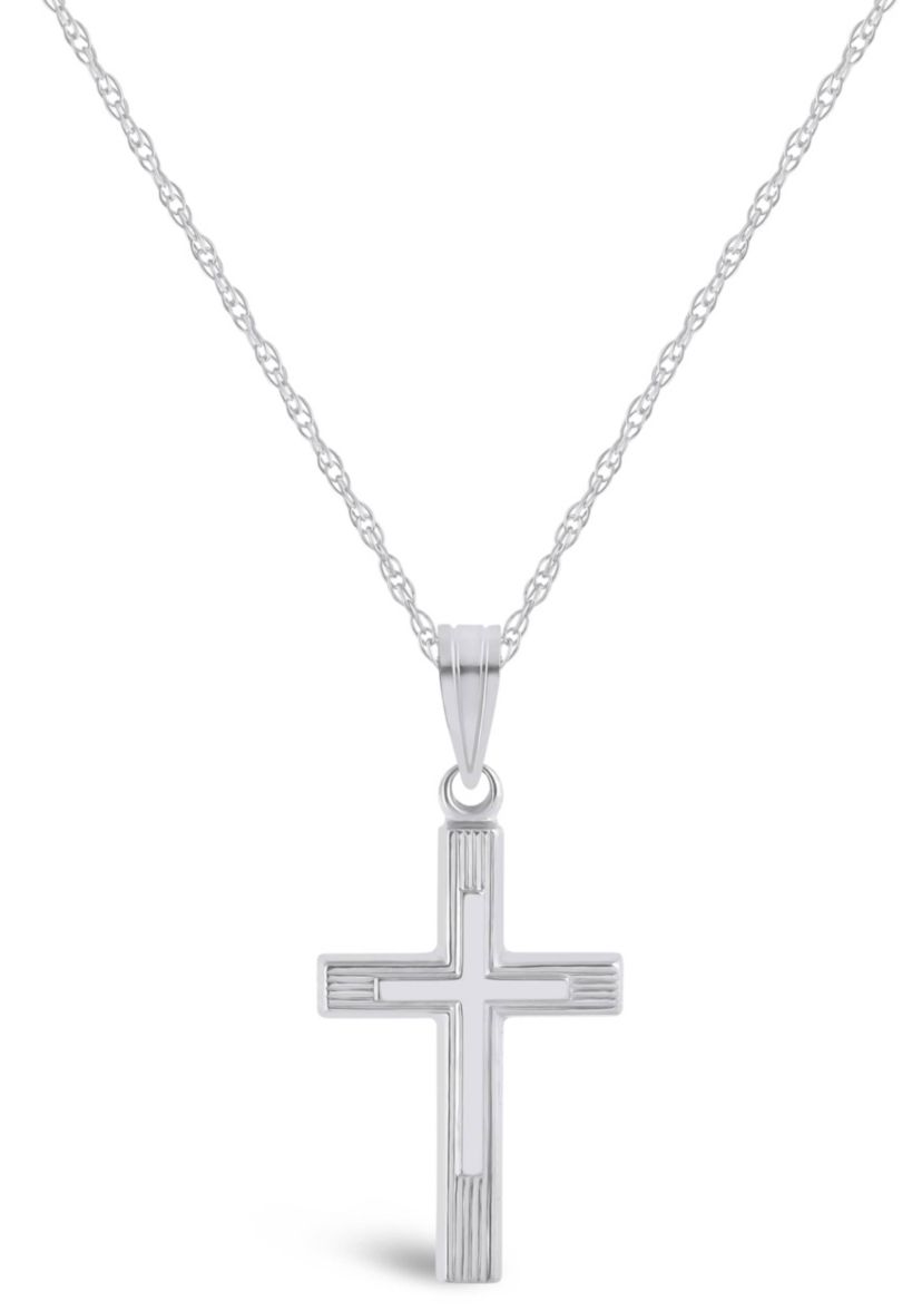 14K Yellow Gold Cross Pendant Necklace