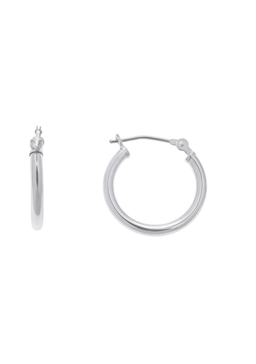 14K Yellow Gold 16mm Click Hoop Earrings