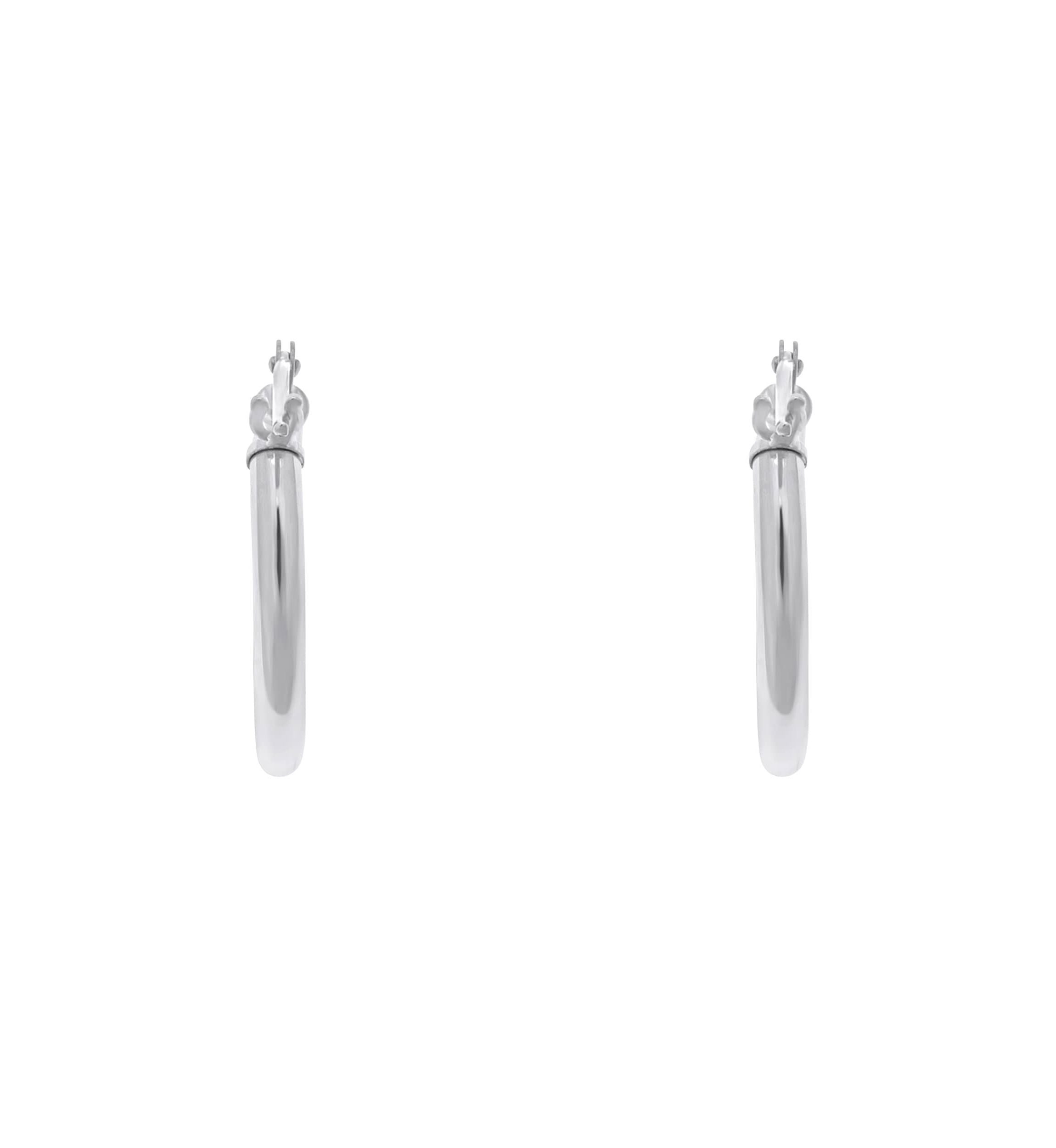 14K Yellow Gold 16mm Click Hoop Earrings