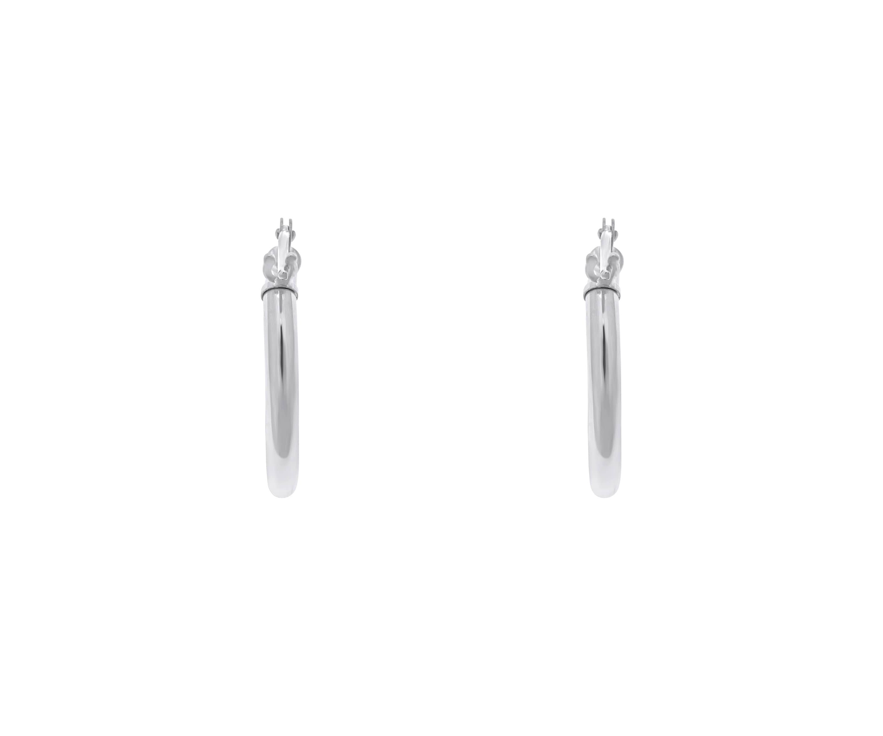 14K Yellow Gold 16mm Click Hoop Earrings