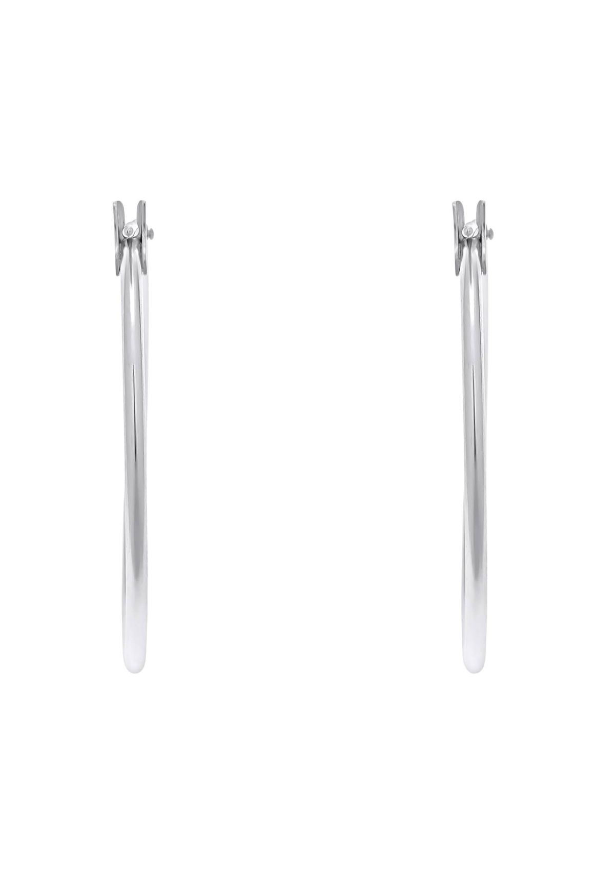 14K Yellow Gold 25mm Snap Hoop Earrings