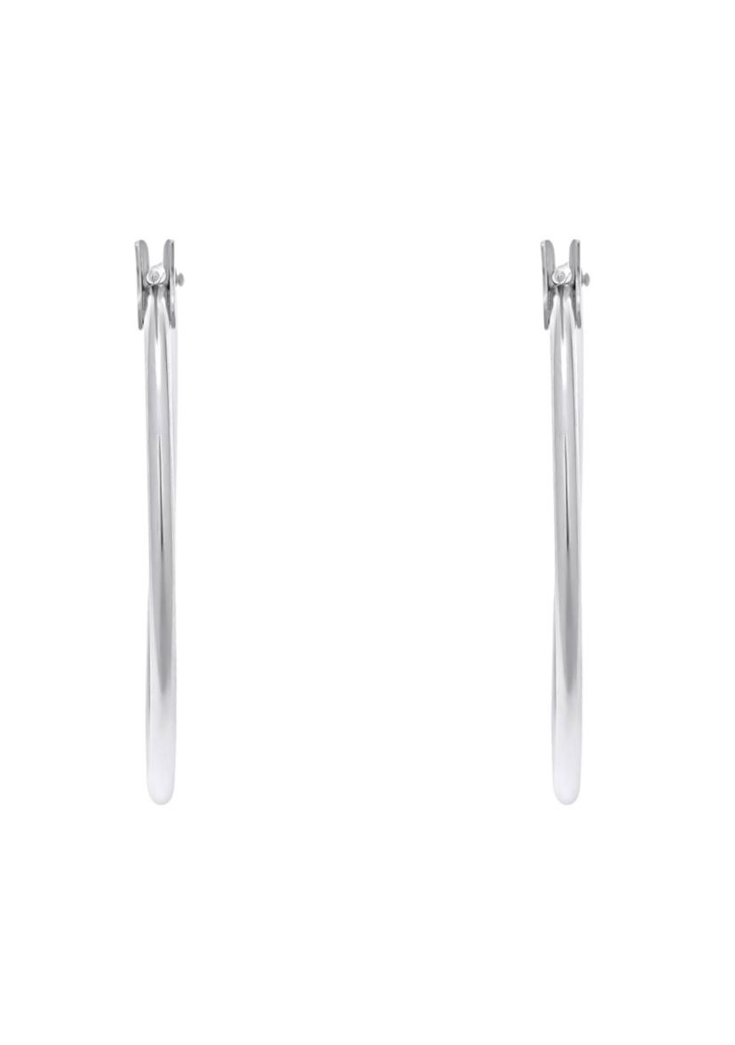 14K Yellow Gold 25mm Snap Hoop Earrings