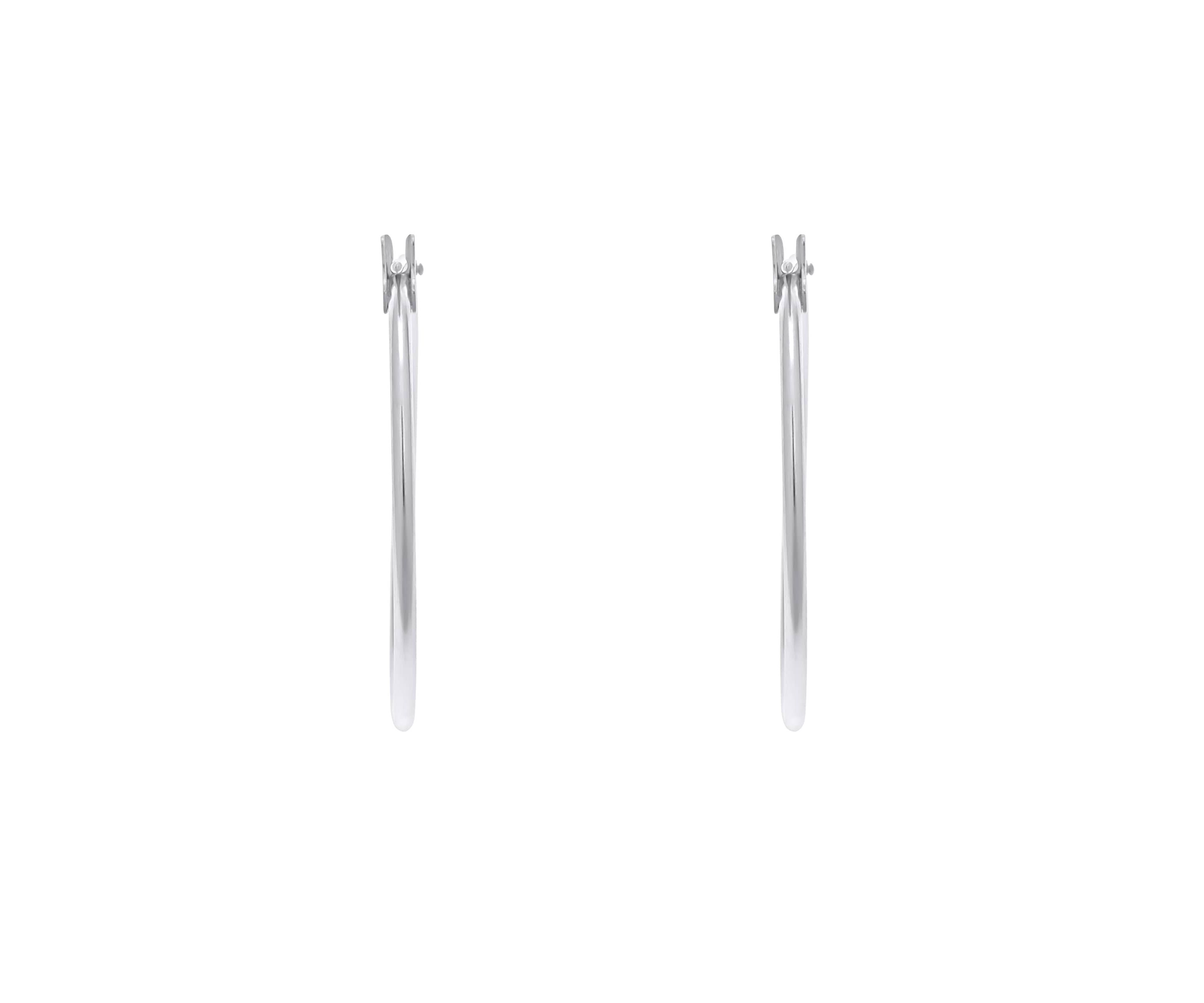14K Yellow Gold 21mm Snap Hoop Earrings