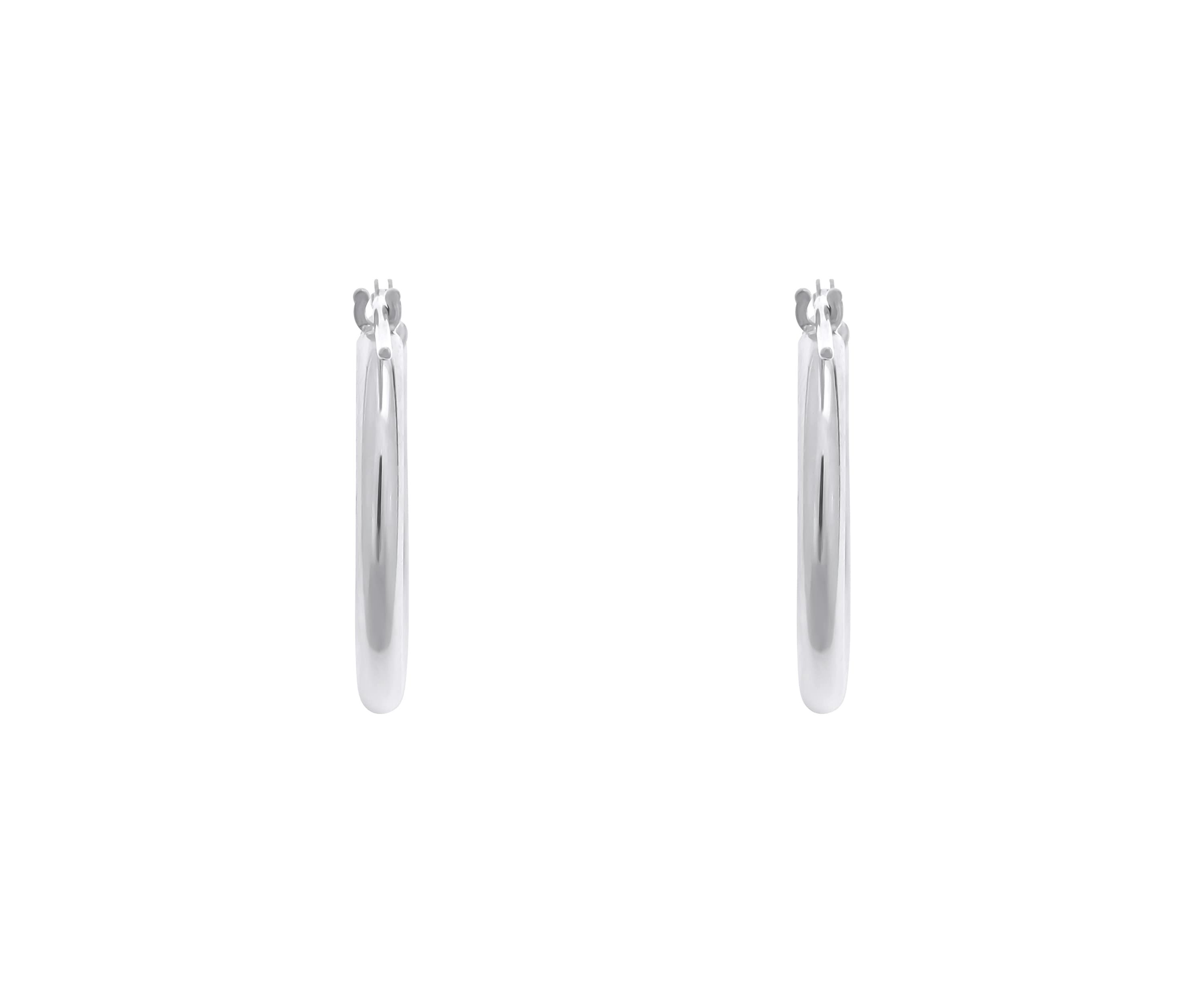 14K Yellow Gold 18mm Click Hoop Earrings