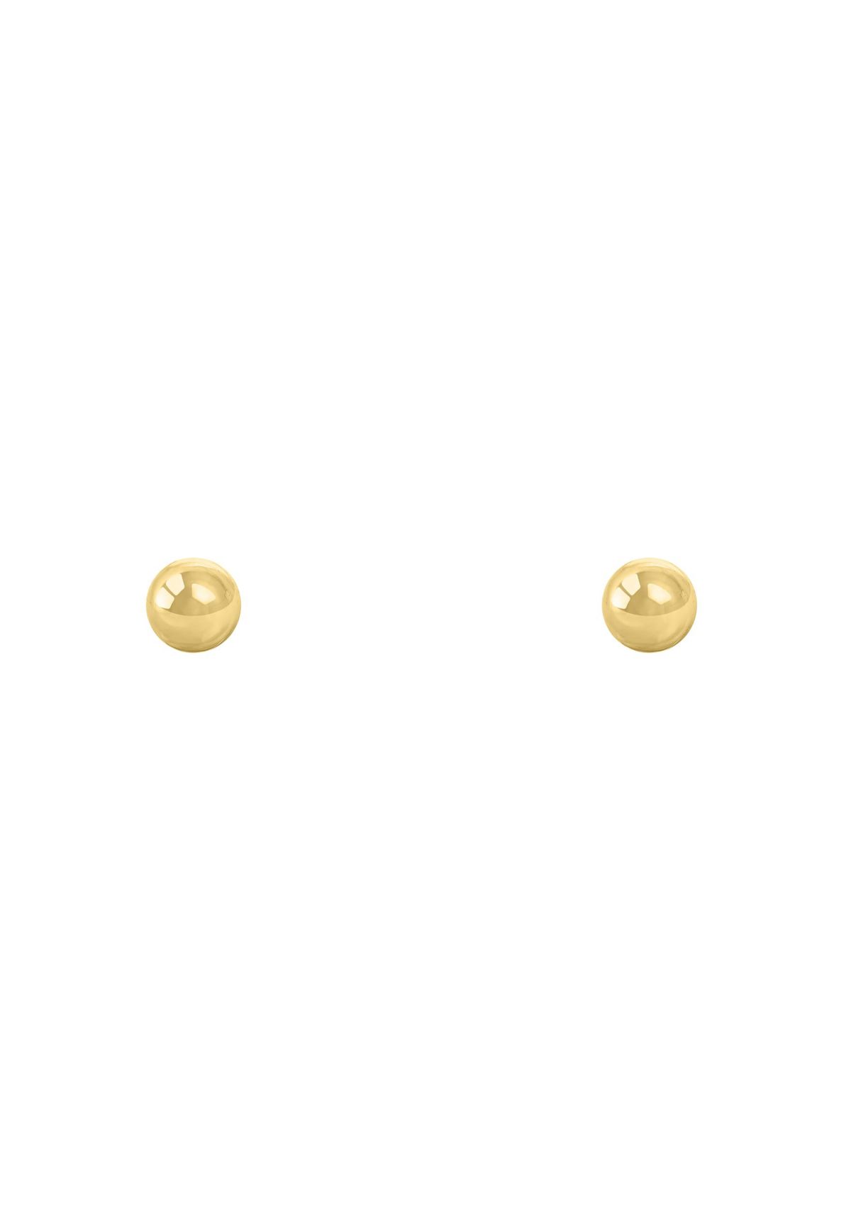 14K Yellow Gold 3mm Ball Stud Earrings