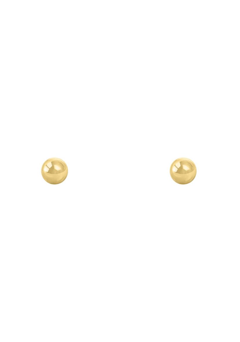 14K Yellow Gold 3mm Ball Stud Earrings