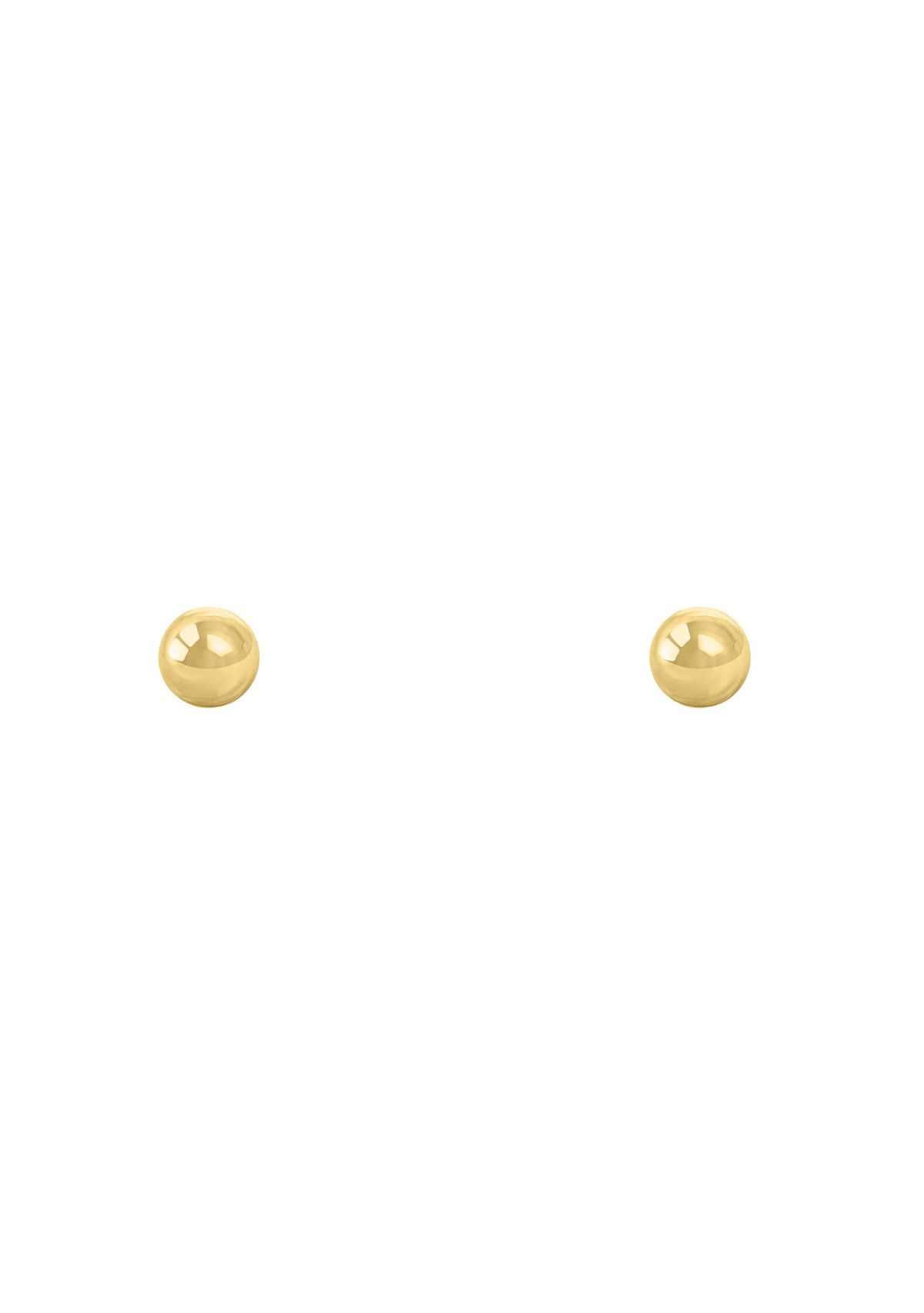 14K Yellow Gold 3mm Button Stud Earrings