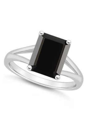 Belk & Co Sterling Silver 10x8mm Emerald Cut Gemstone Ring, 5