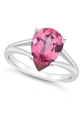 Belk & Co Sterling Silver 12x8mm Pear Shape Gemstone Ring, 6
