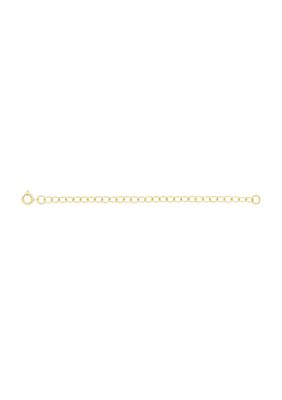 Belk & Co 14K Gold Cable Chain Extender - 3 Inch Adjustable, Yellow