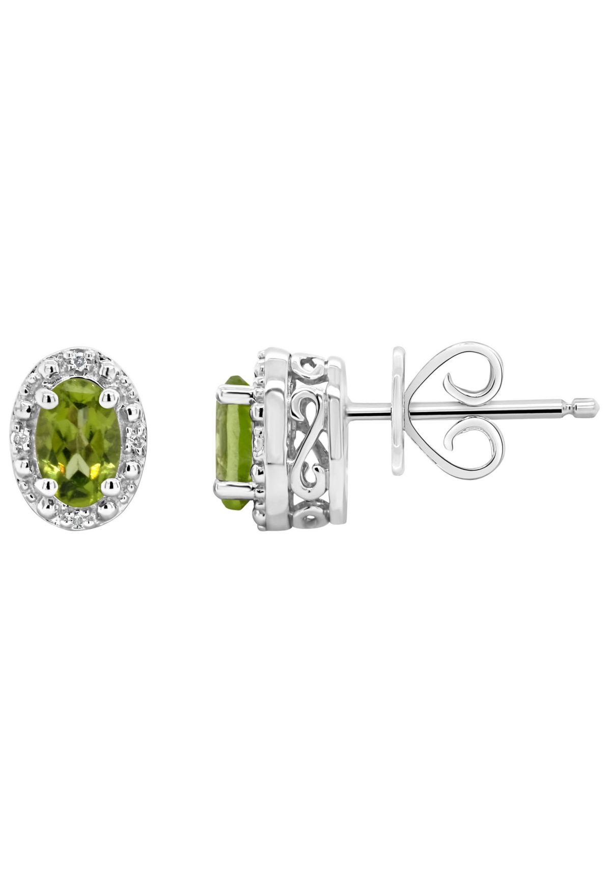 Boucles D'Oreilles Argent Sterling Avec Zircone Ovale 6x4mm - Style Halo & Goutte - Dormeuses