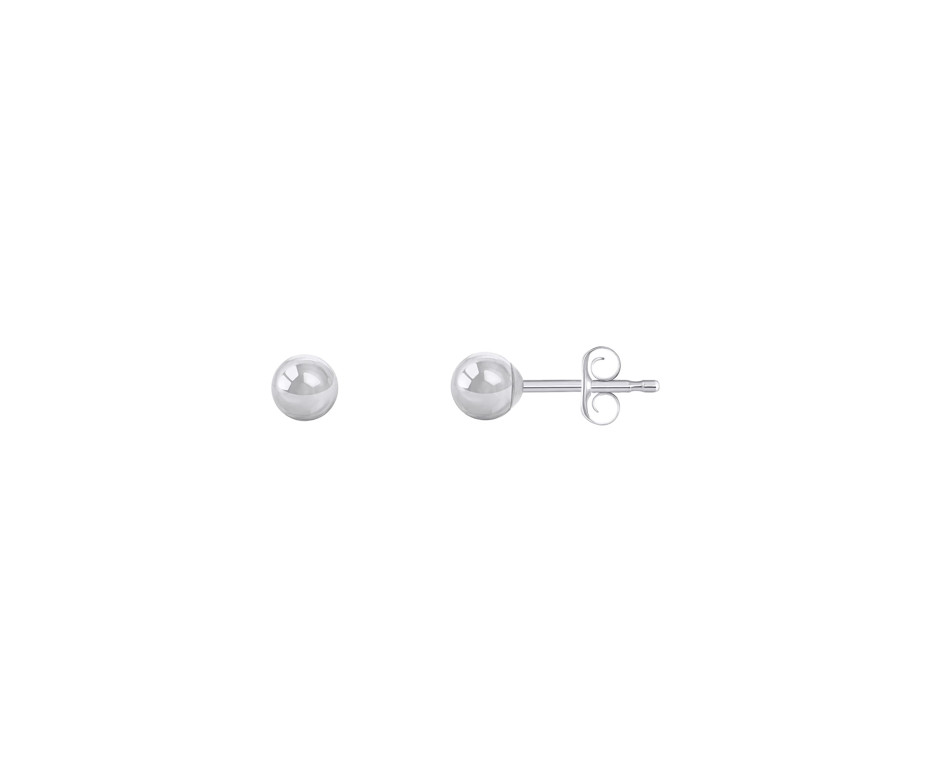 Sterling Silver 4mm Ball Stud Earrings