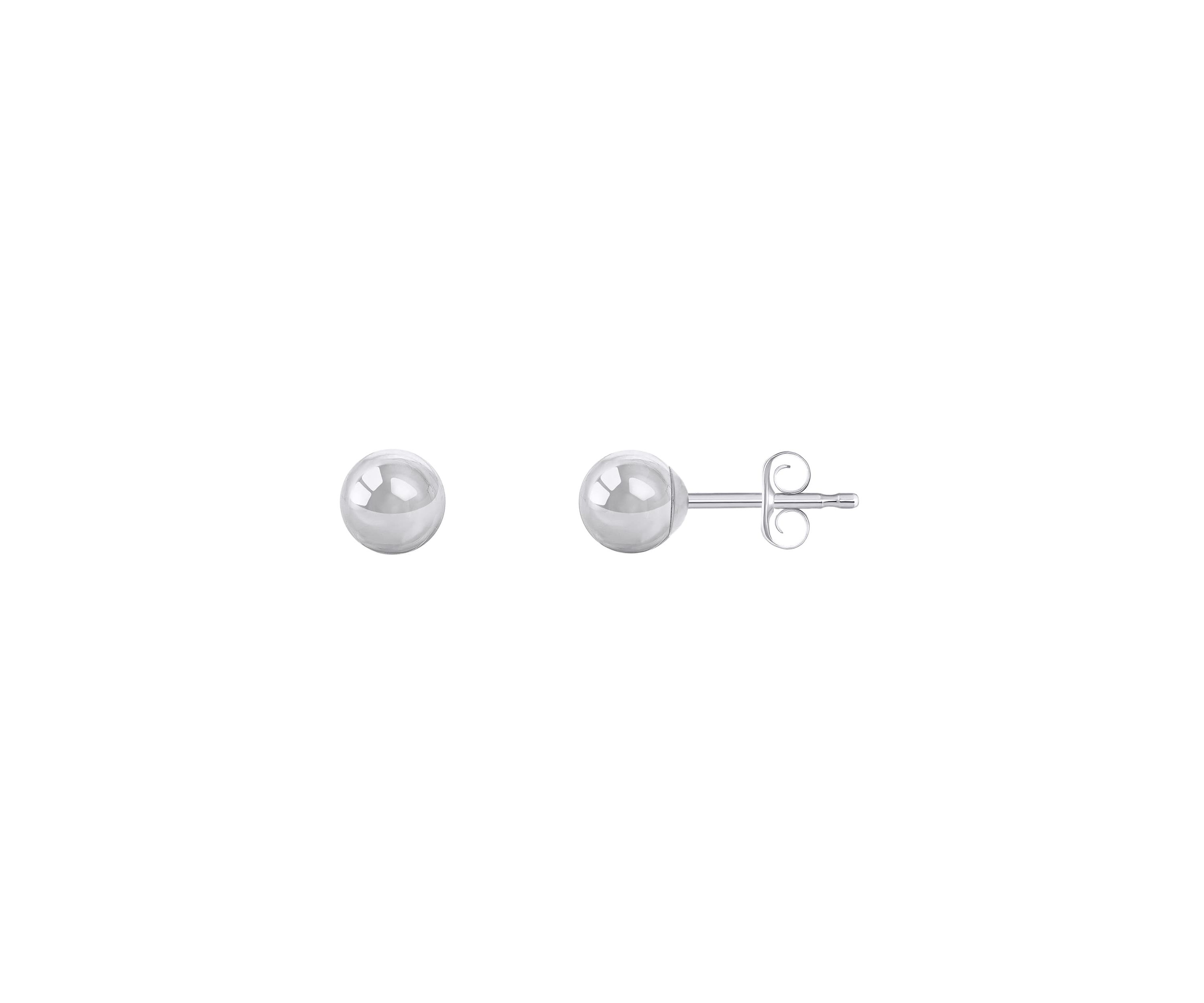 Sterling Silver 5mm Ball Stud Earrings