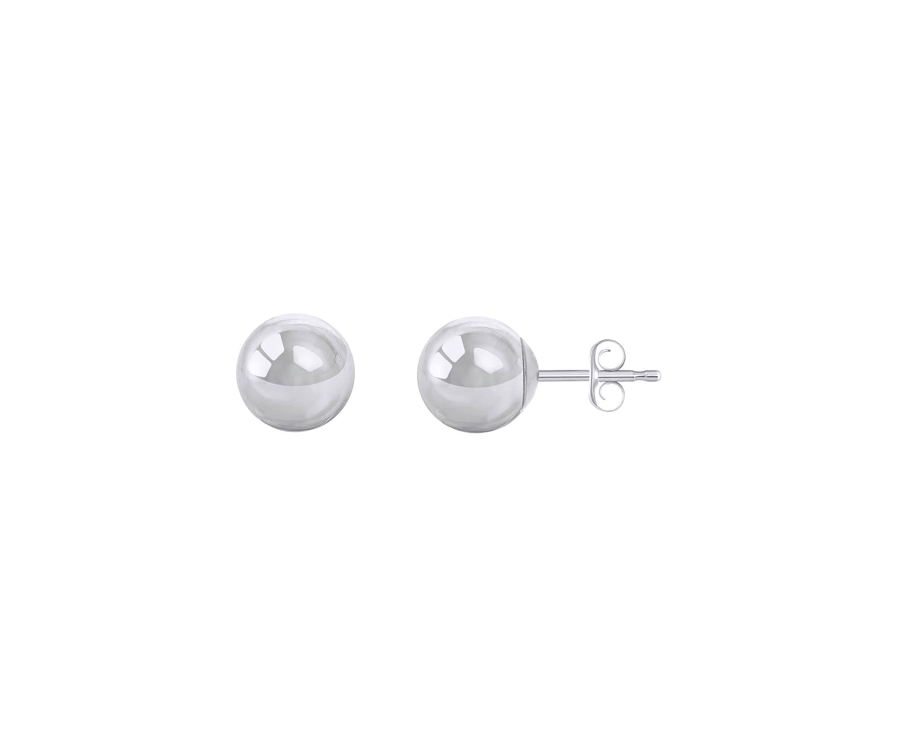 Sterling Silver 8mm Ball Stud Earrings