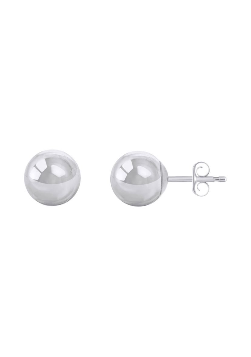 Sterling Silver 8mm Ball Stud Earrings