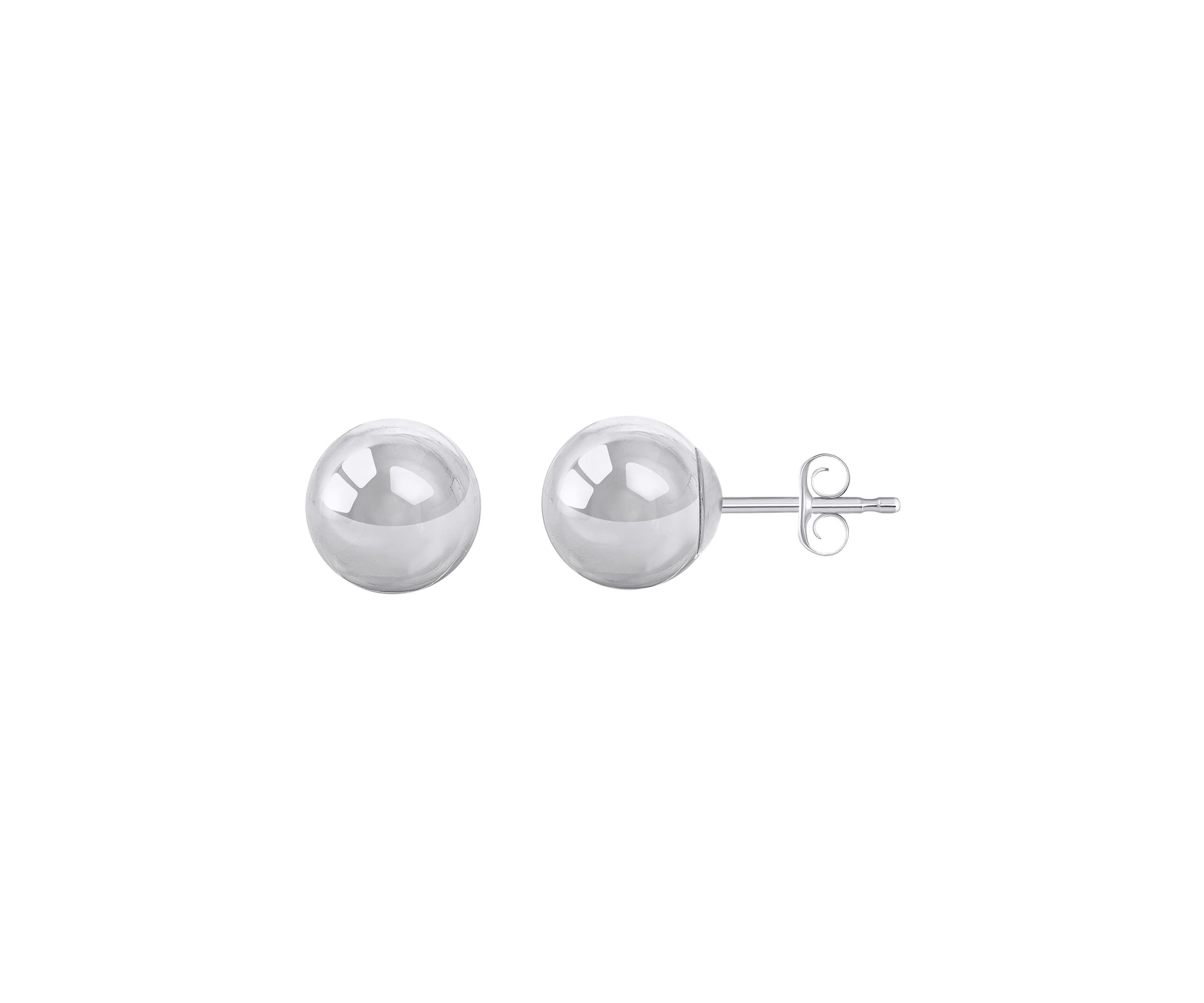 Sterling Silver 9mm Ball Stud Earrings