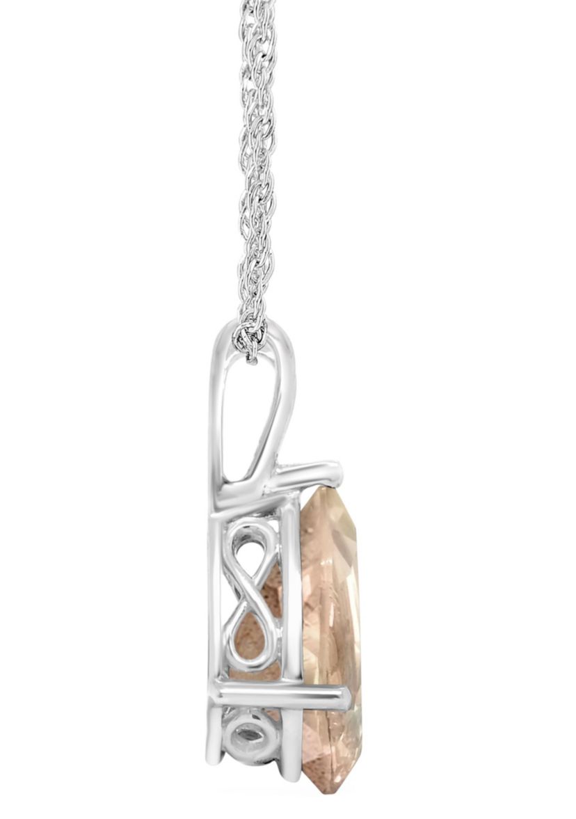 Sterling Silver 12x8mm Pear Shape Labradorite Pendant Necklace